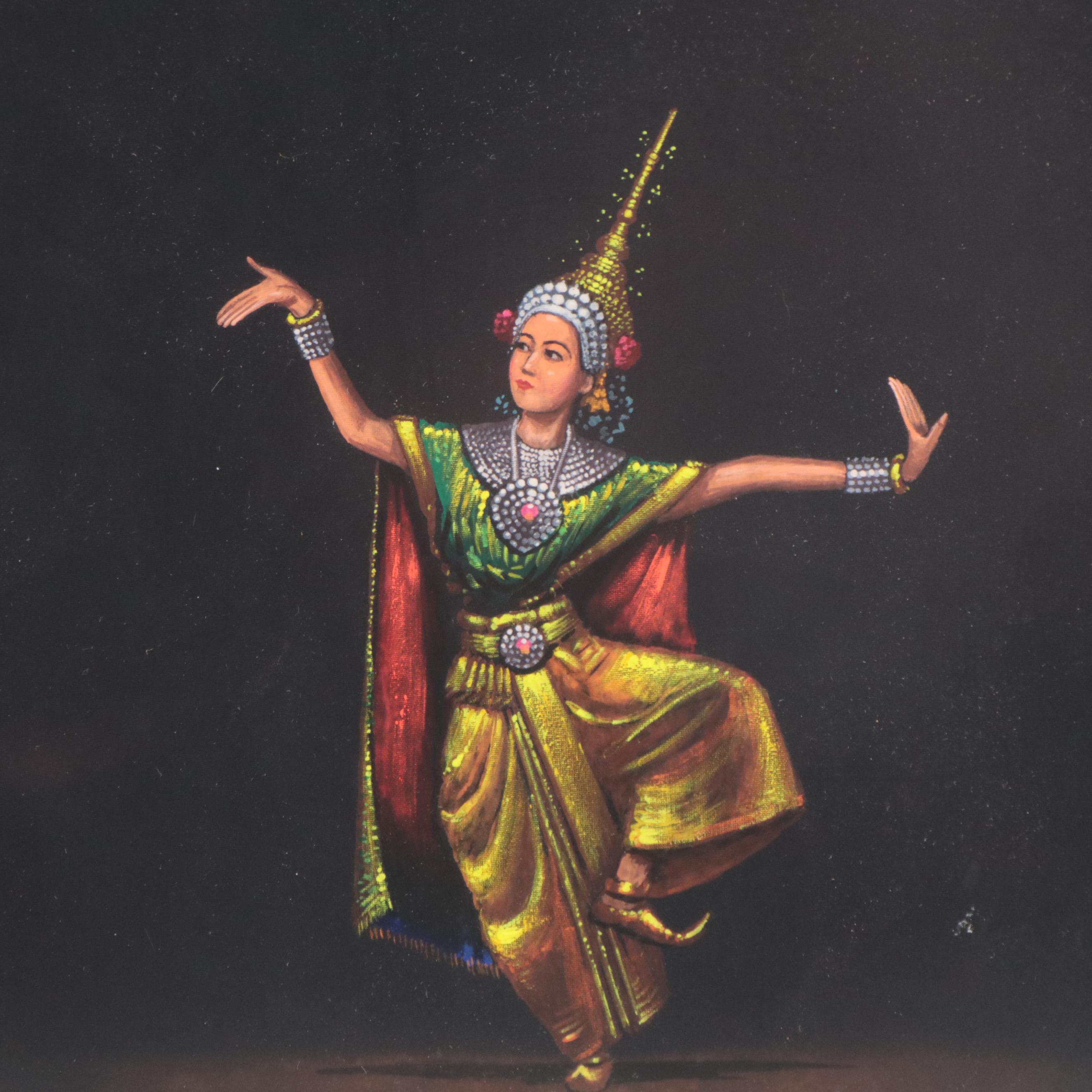 Vichitr Gouache Paintings of Thai Dancing Figures