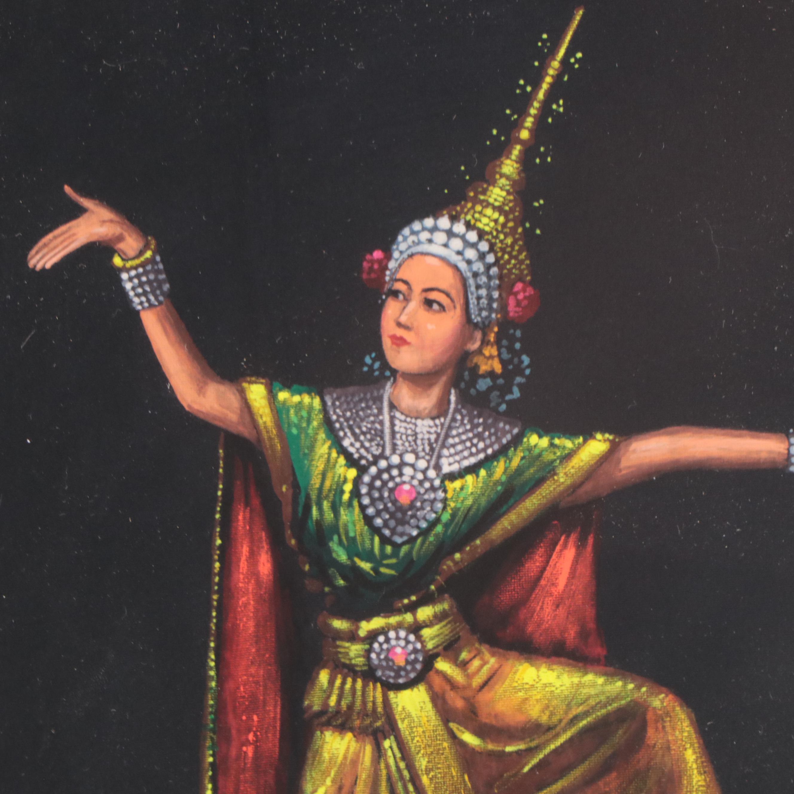 Vichitr Gouache Paintings of Thai Dancing Figures