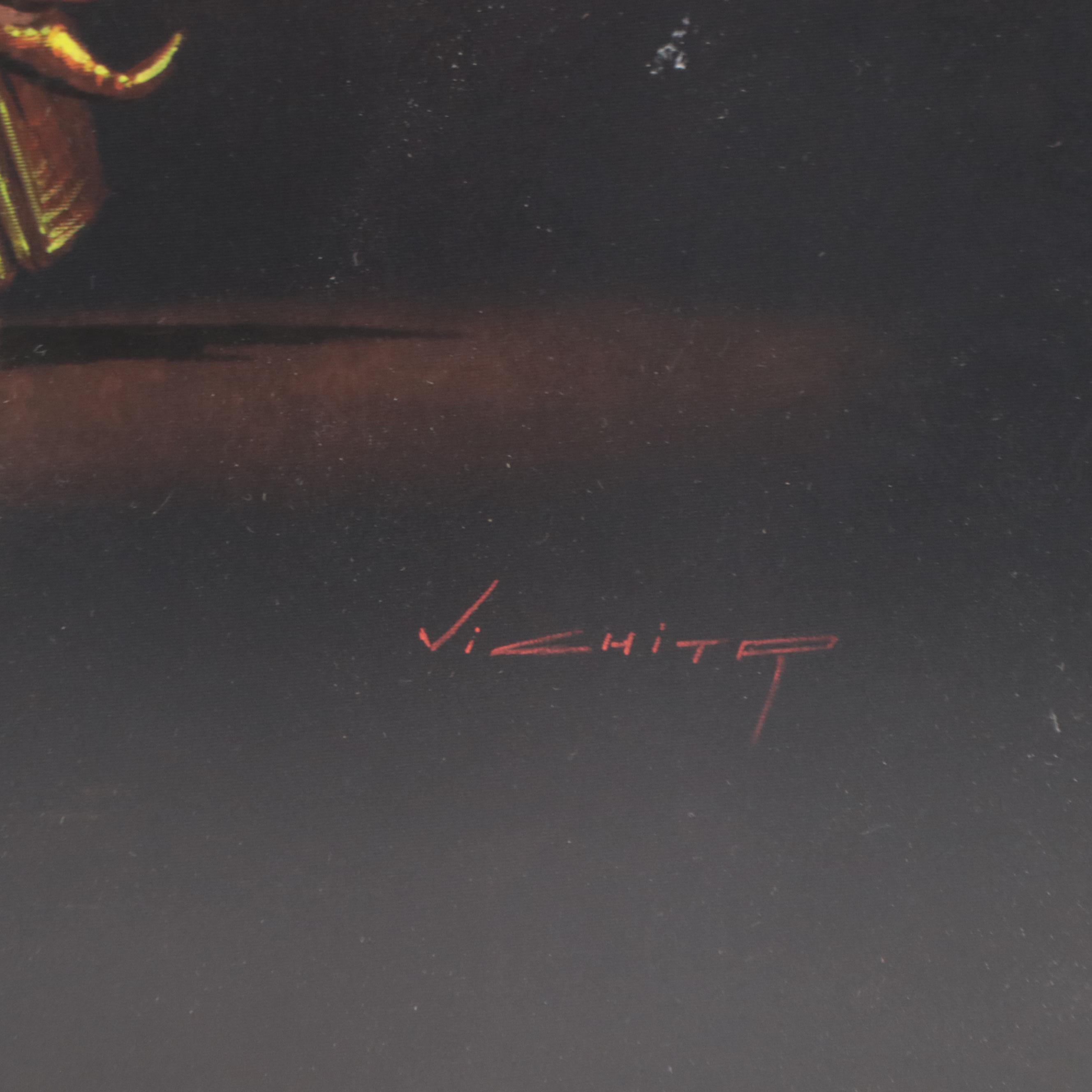 Vichitr Gouache Paintings of Thai Dancing Figures