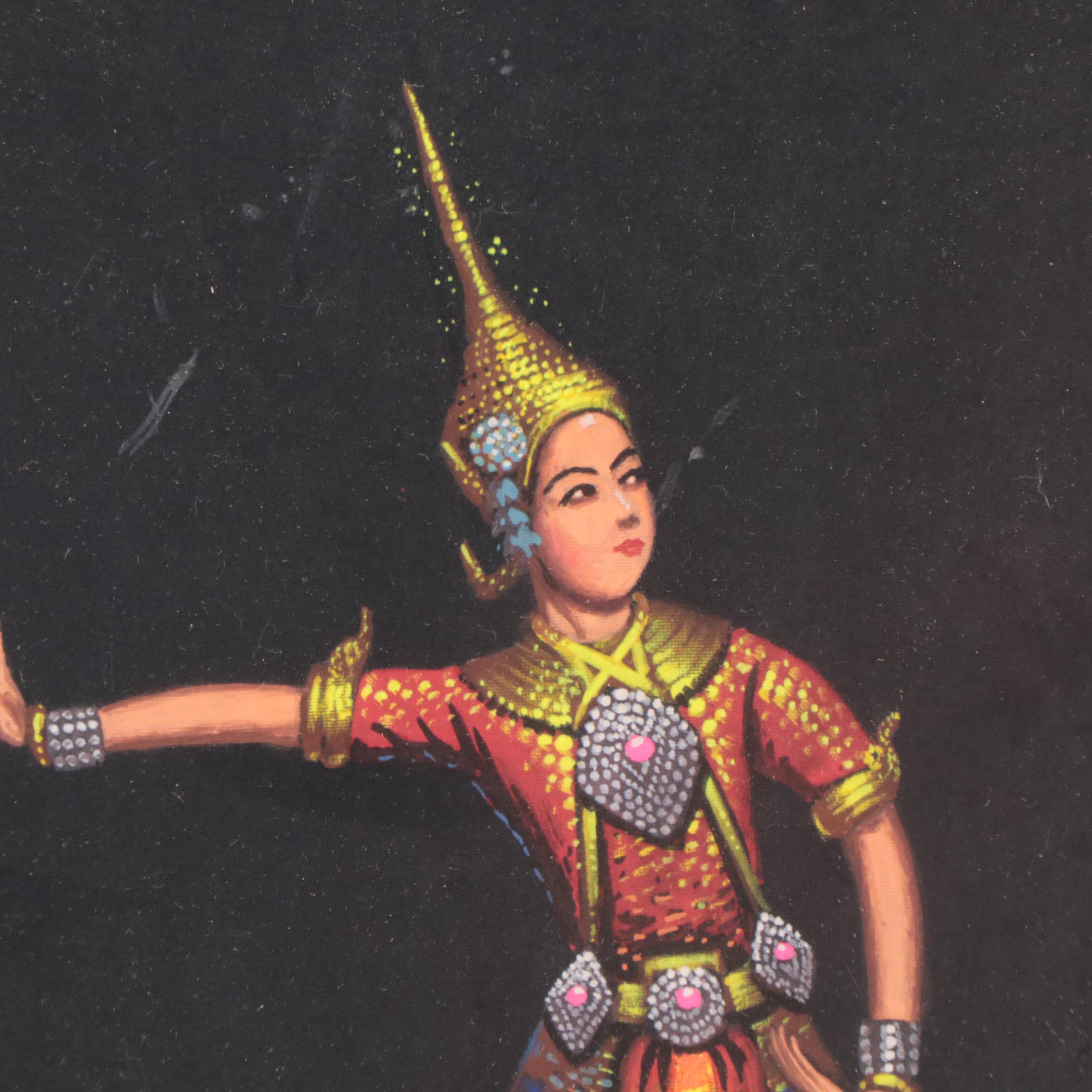 Vichitr Gouache Paintings of Thai Dancing Figures