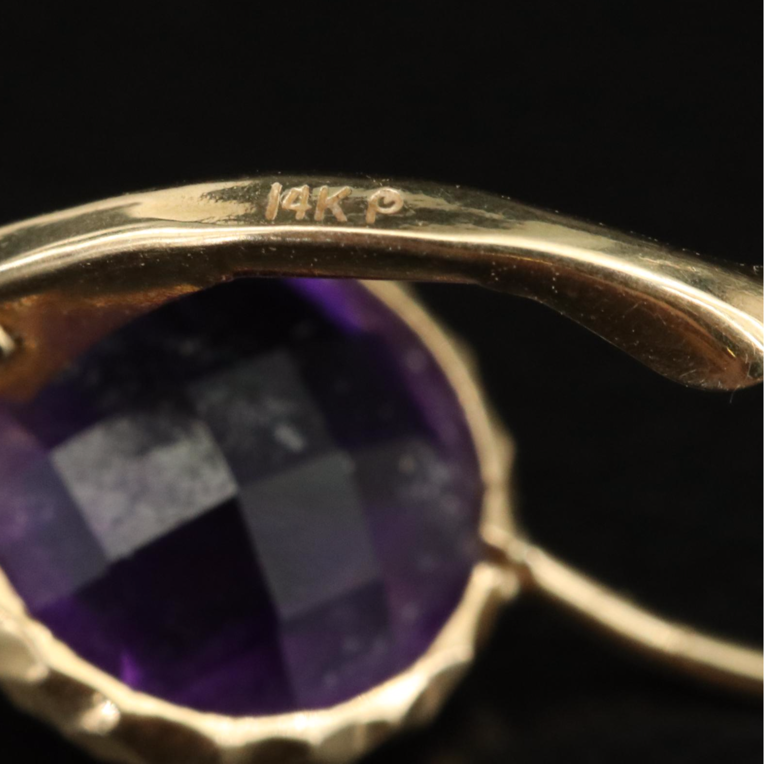 14K Amethyst Earrings