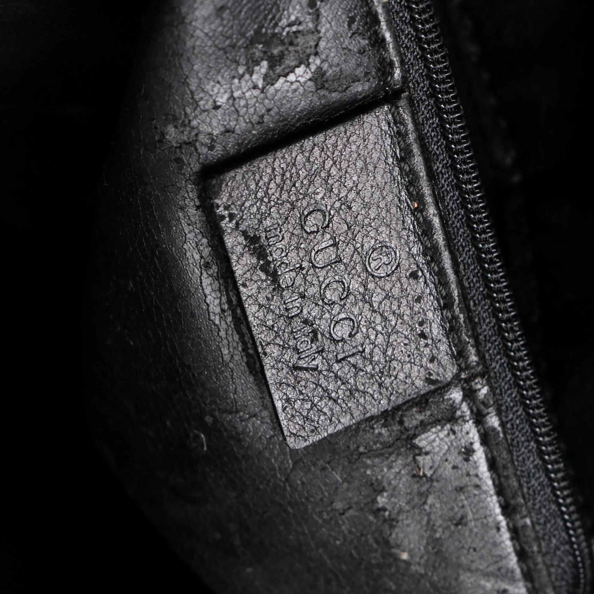 Gucci Bamboo Leather Shoulder Bag with Shoulder Strap