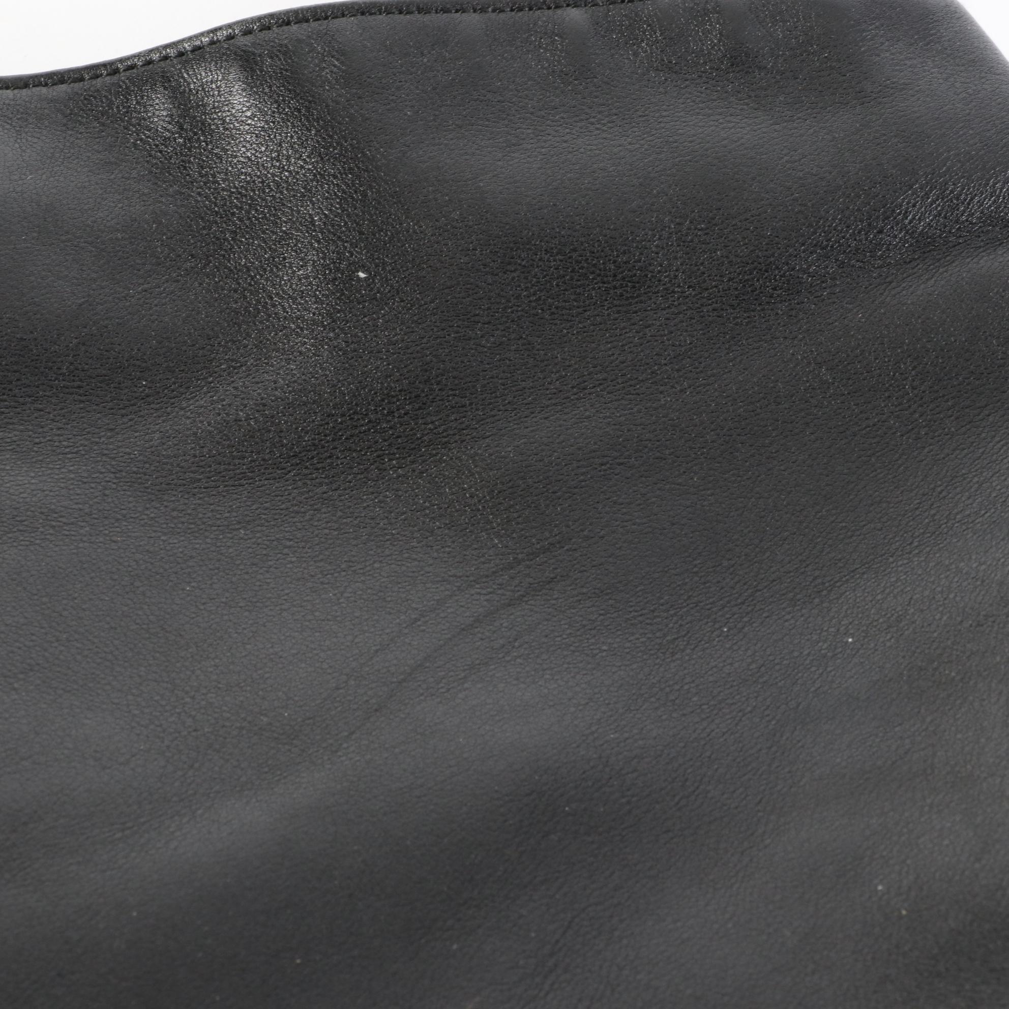 Gucci Bamboo Leather Shoulder Bag with Shoulder Strap