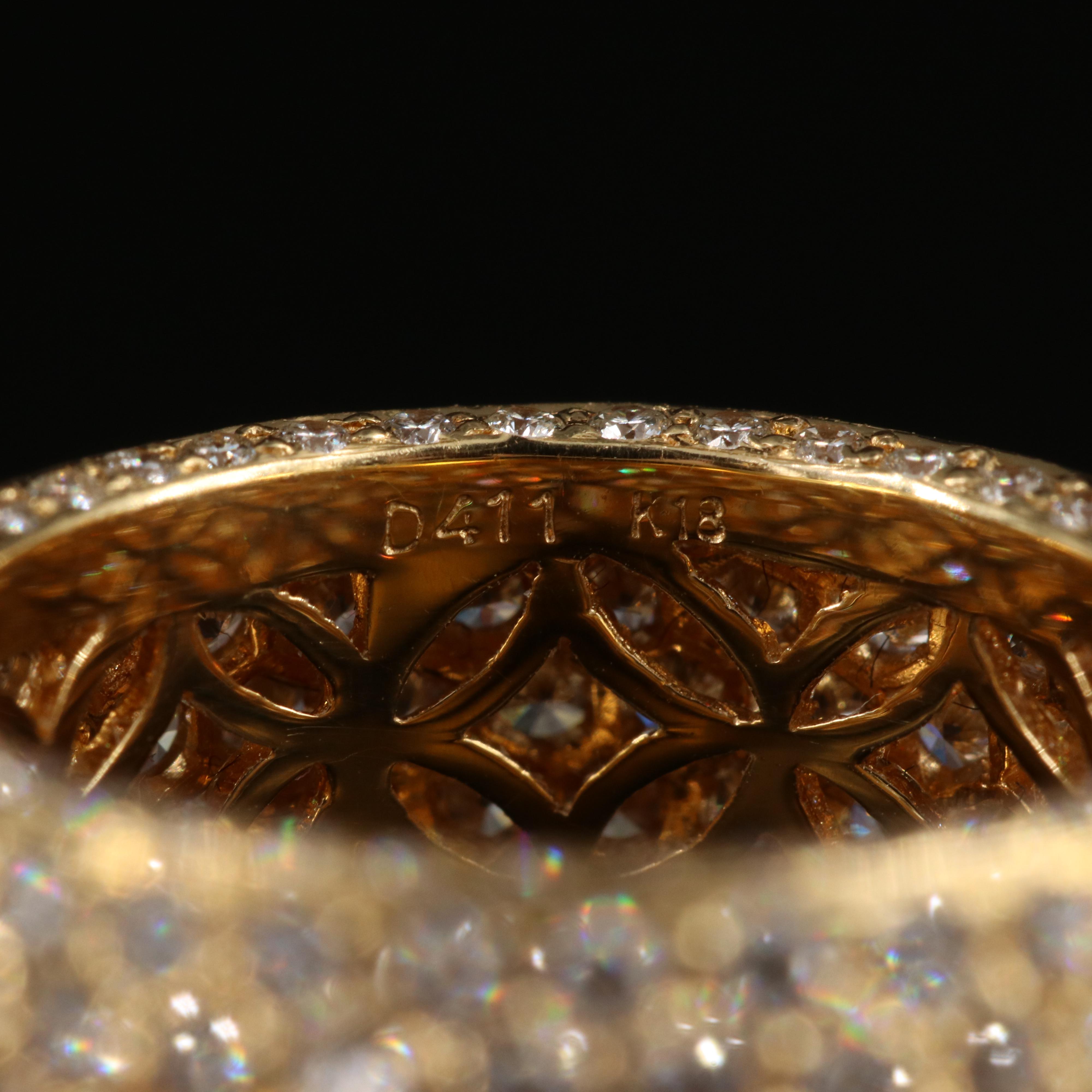 18K 4.11 CTW Pavé Diamond Eternity Band