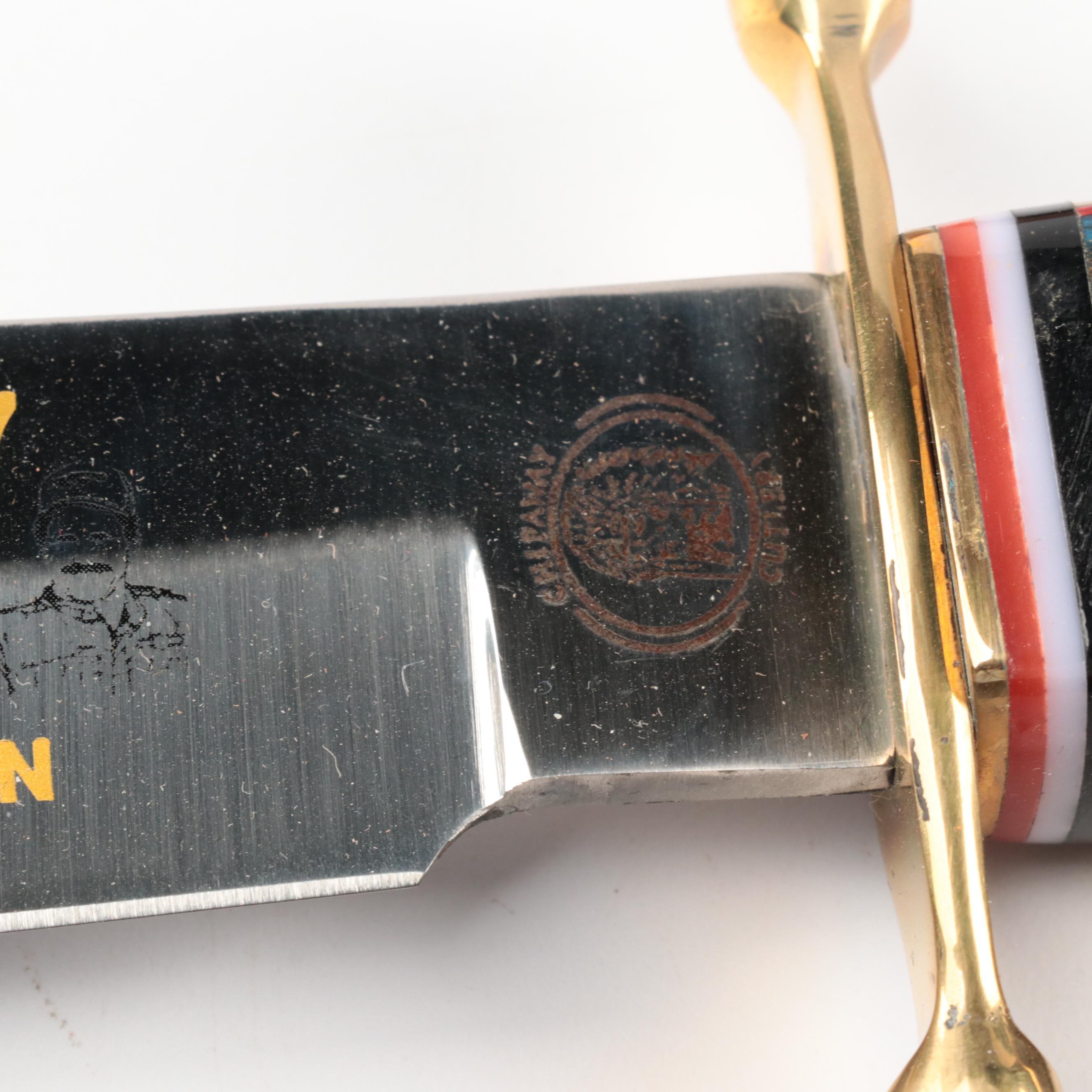 Chipaway Cutlery Fixed Blade and Franklin Mint Folding Dale Earnhardt Knives