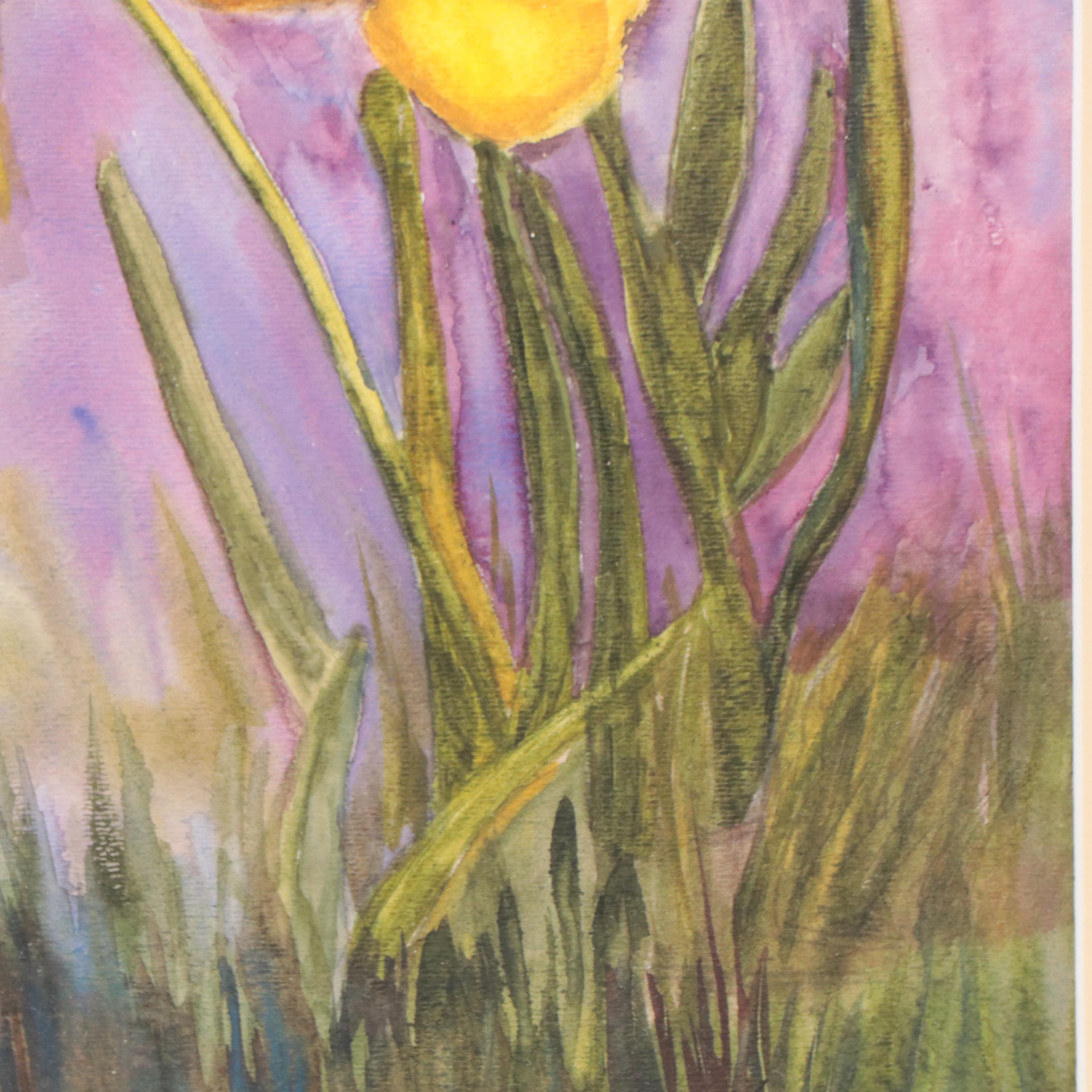 Watercolor Painting of Flowers