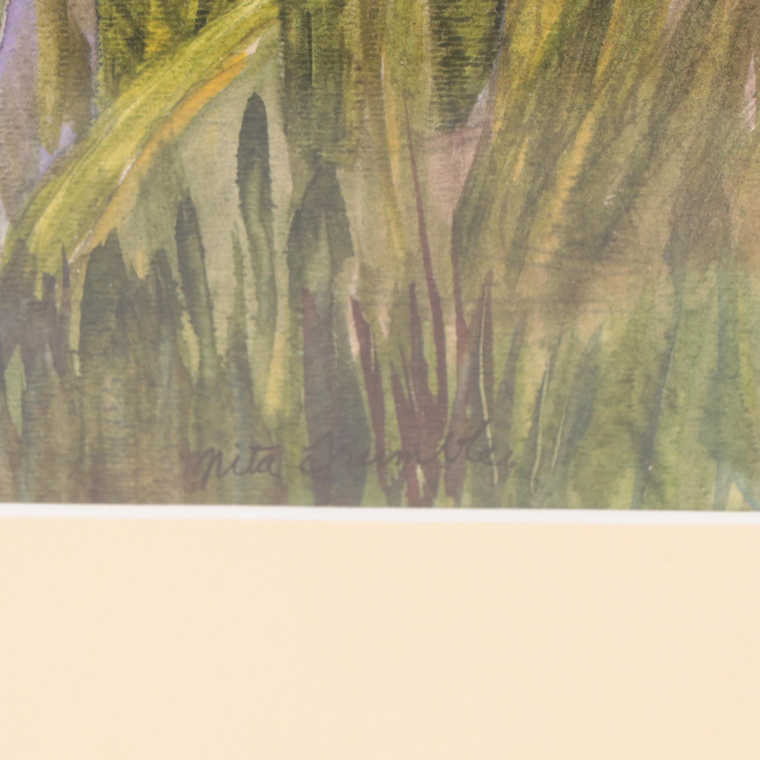 Watercolor Painting of Flowers