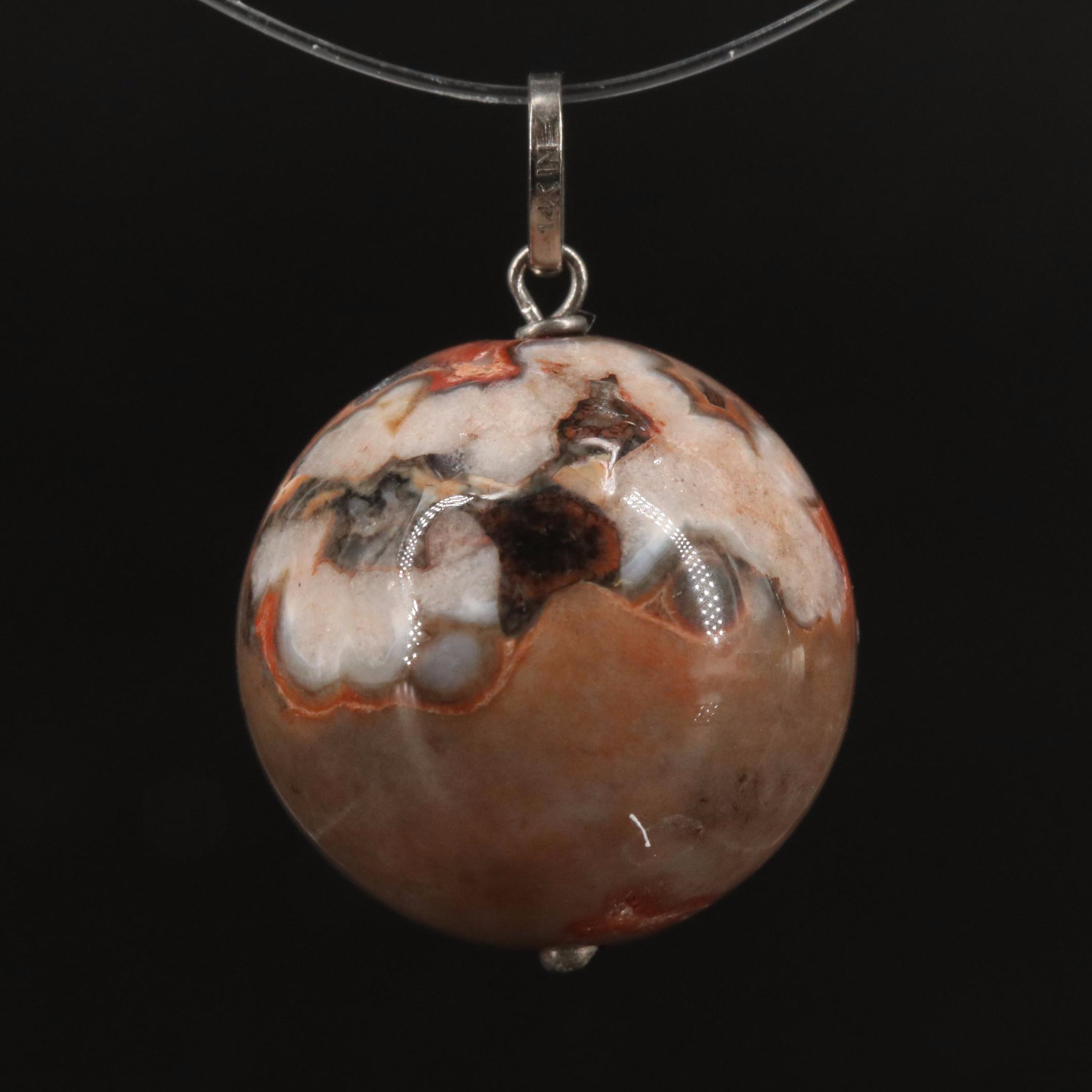 14K Jasper Pendant