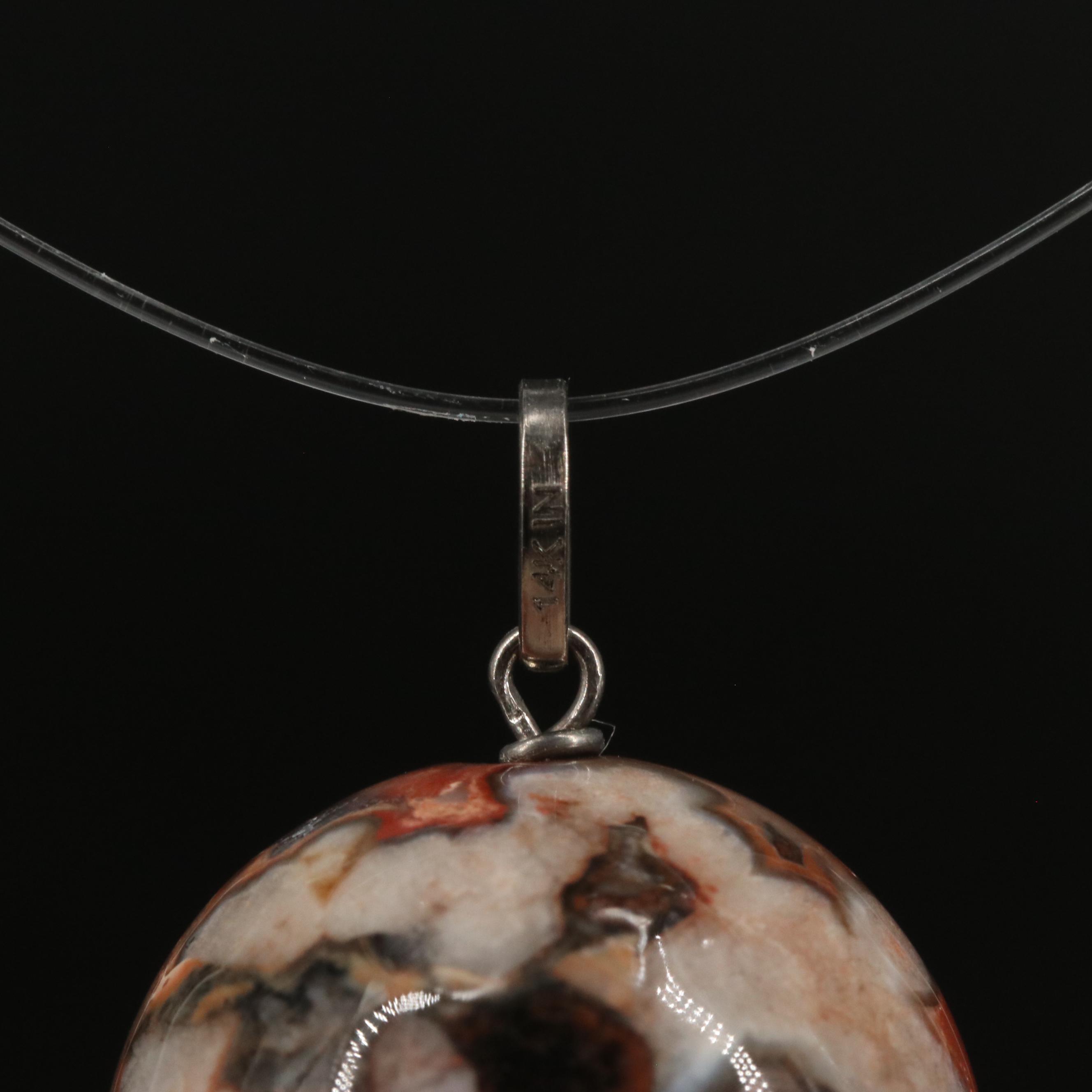 14K Jasper Pendant