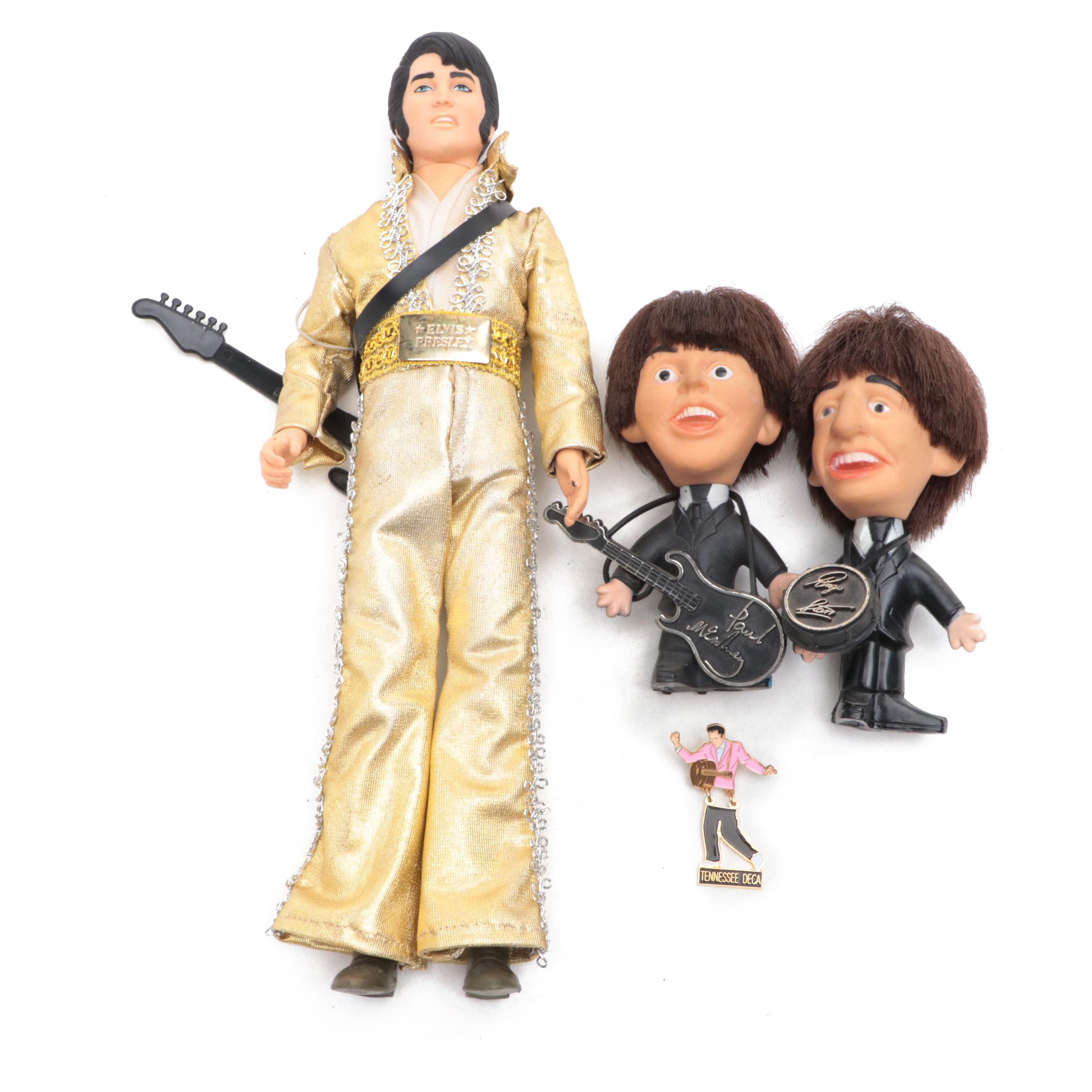 Eugene Doll Co. Elvis Presley Doll With Beatles Dolls and More, Mid-20th Century