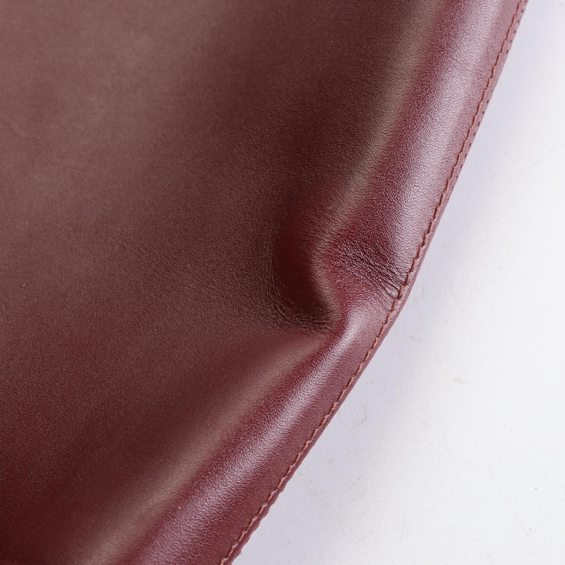 Cartier Must de Cartier Briefcase Bag in Burgundy Leather