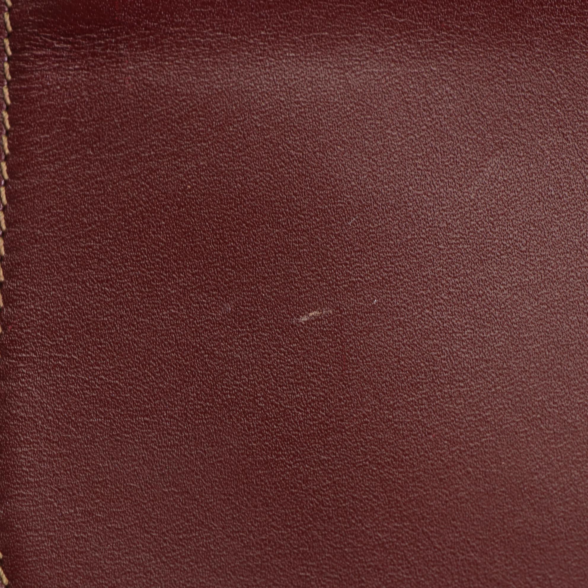 Cartier Must de Cartier Briefcase Bag in Burgundy Leather