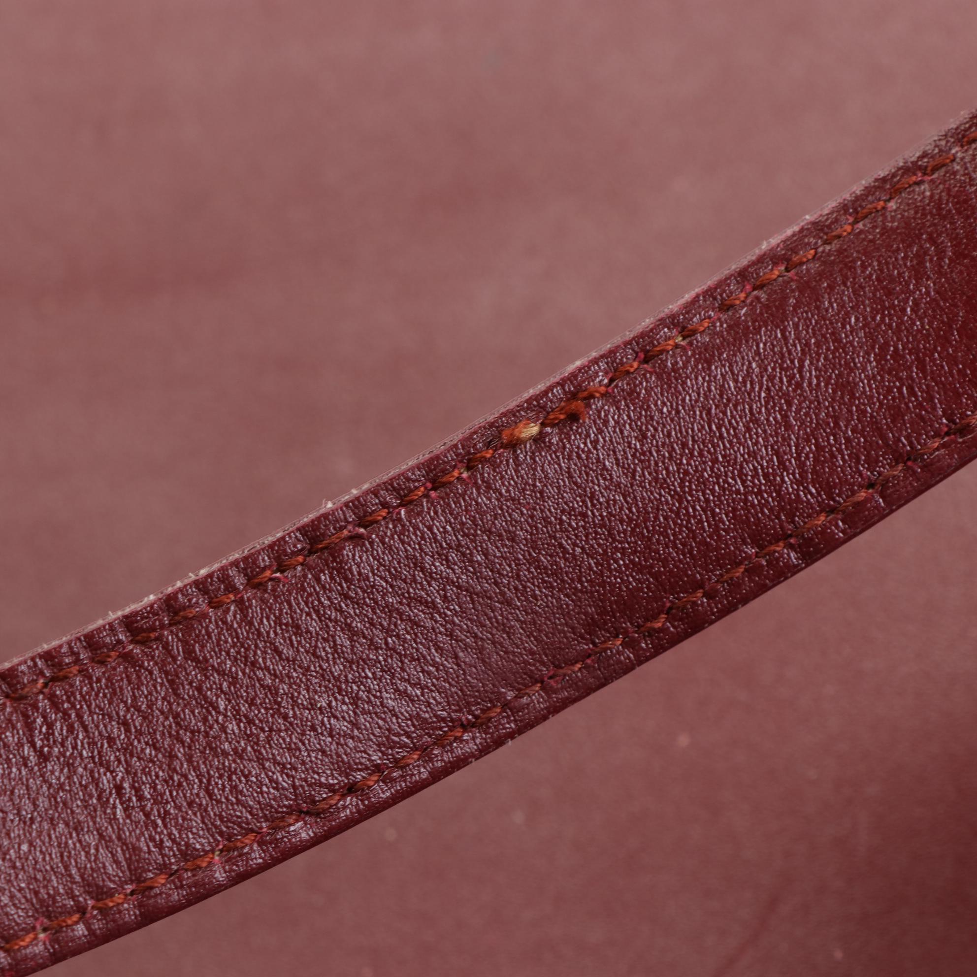 Cartier Must de Cartier Briefcase Bag in Burgundy Leather