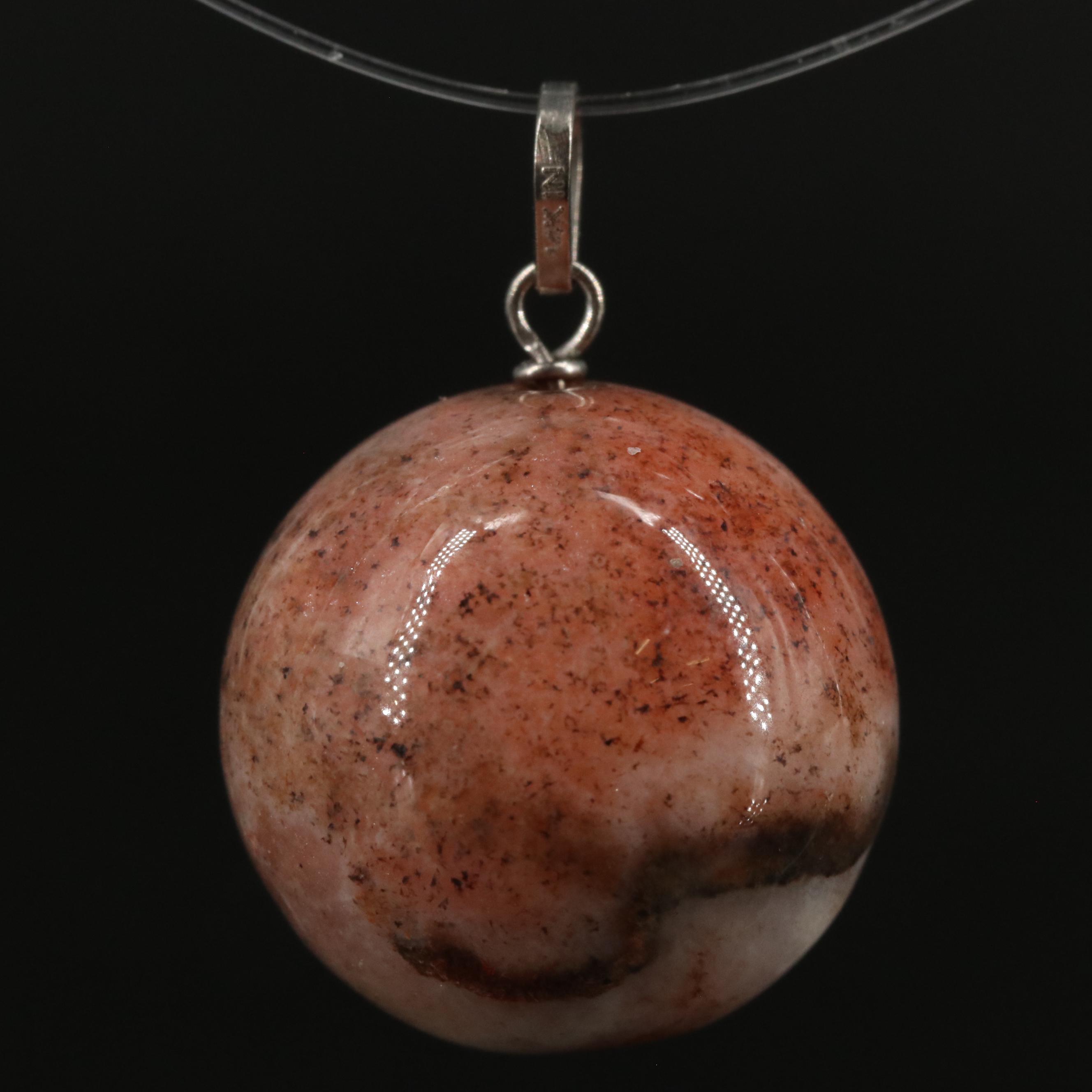 14K Jasper Pendant