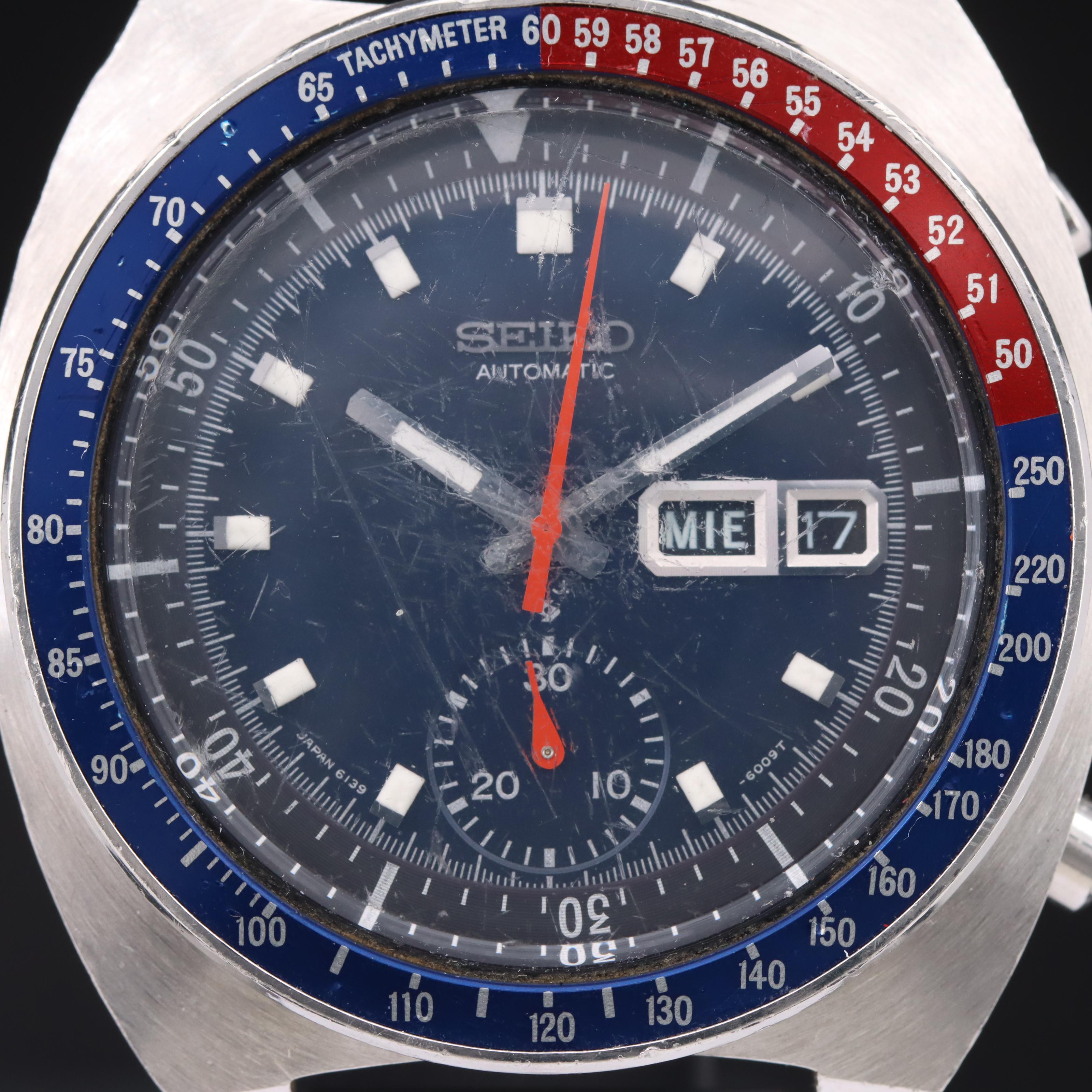 Vintage Seiko "Pogue" Automatic Chronograph Watch