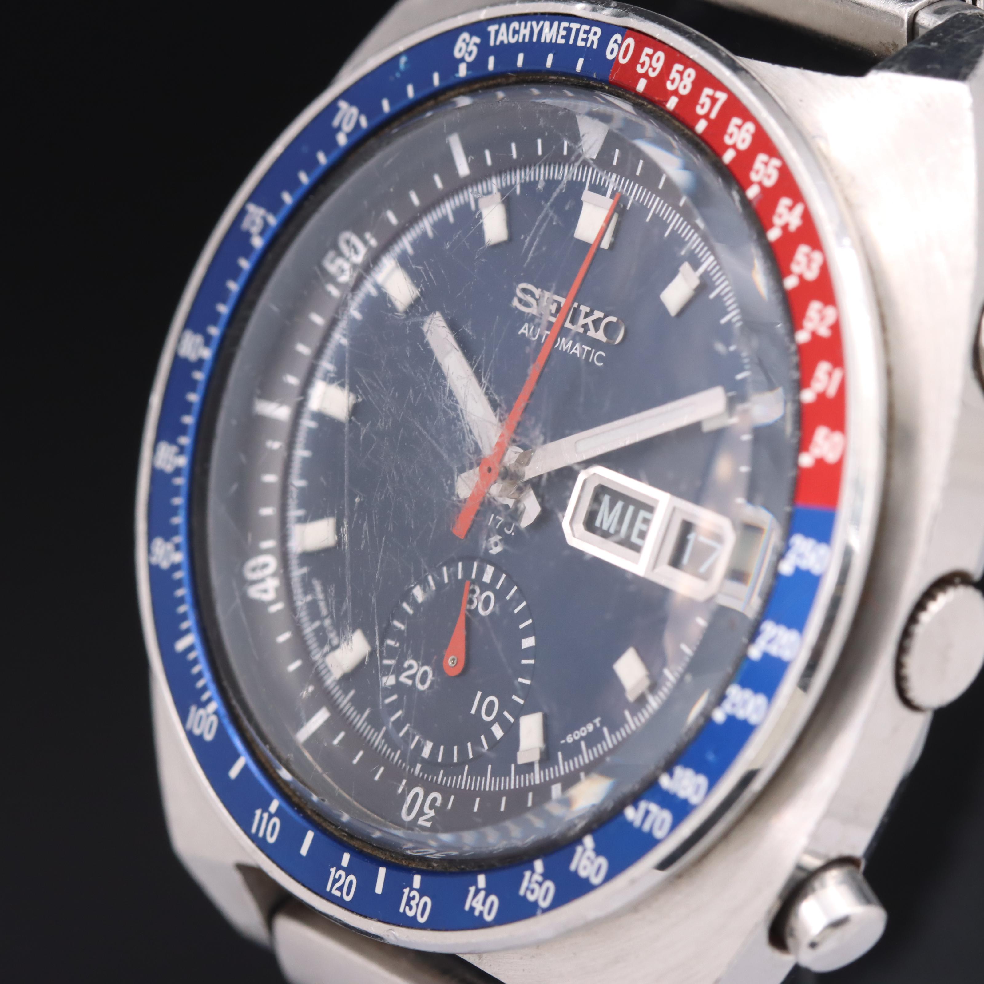 Vintage Seiko "Pogue" Automatic Chronograph Watch