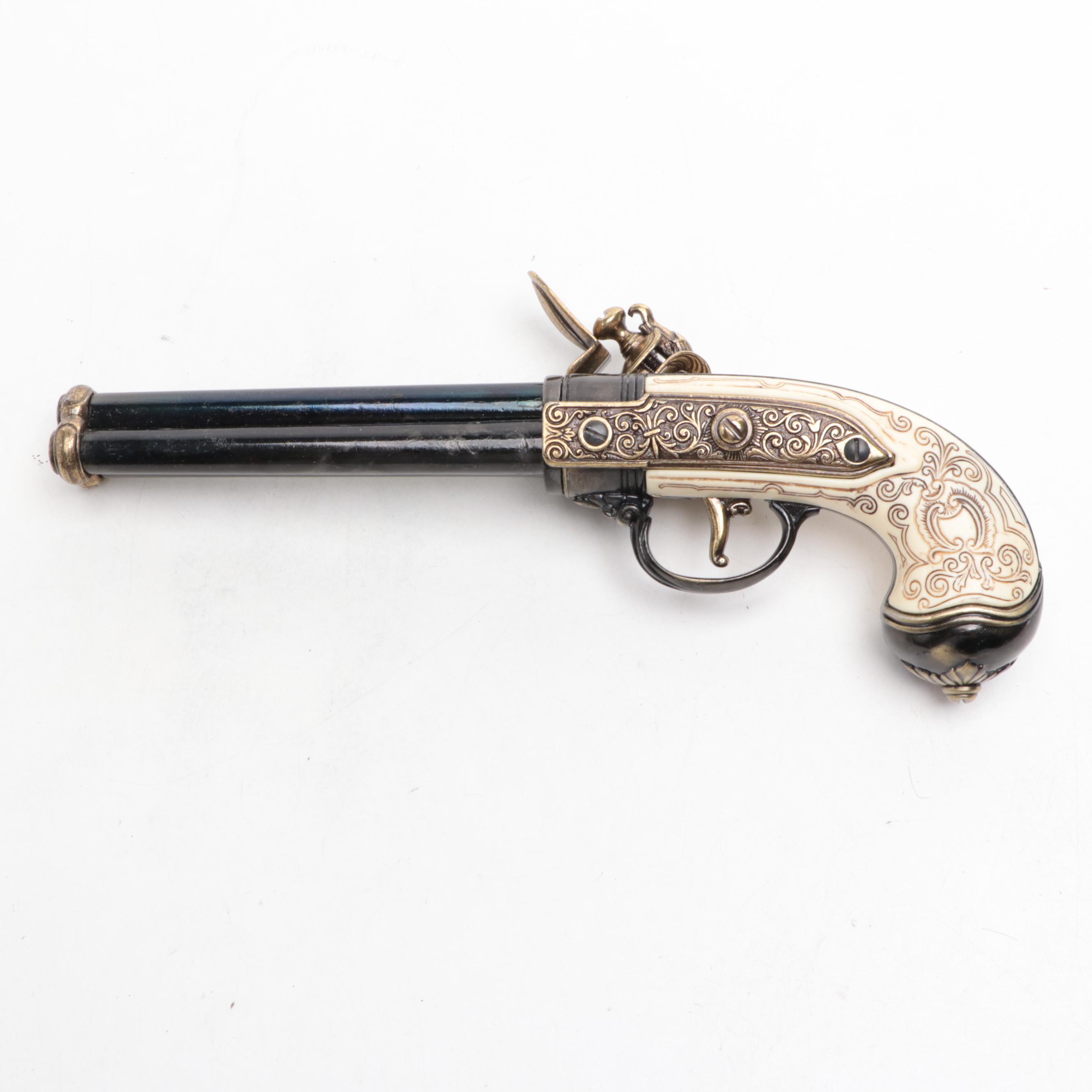Denix Decorative Replica 1680 Italian Triple Barrel Pistol and Dagger
