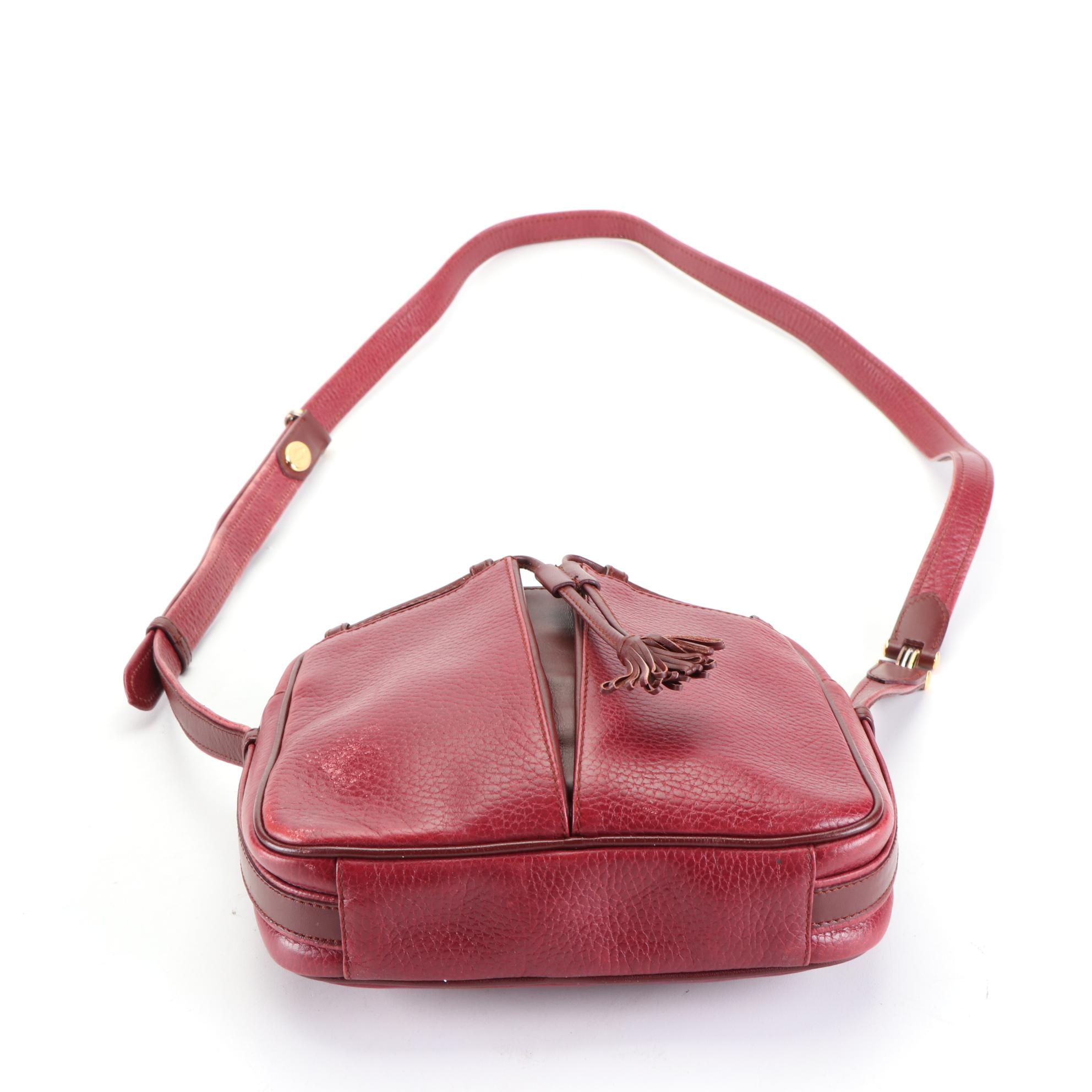 Cartier Must de Cartier Crossbody Bag in Burgundy Leather