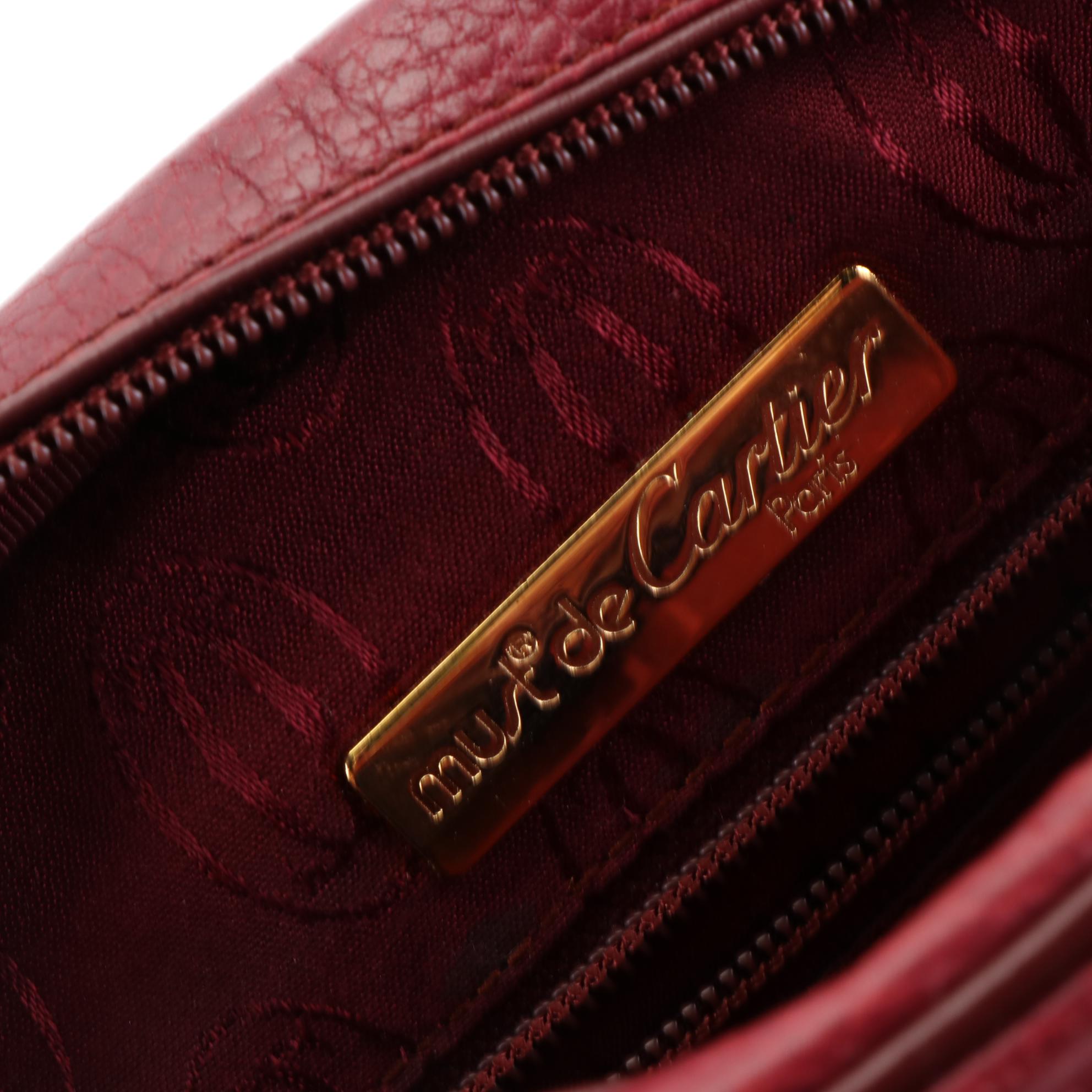 Cartier Must de Cartier Crossbody Bag in Burgundy Leather