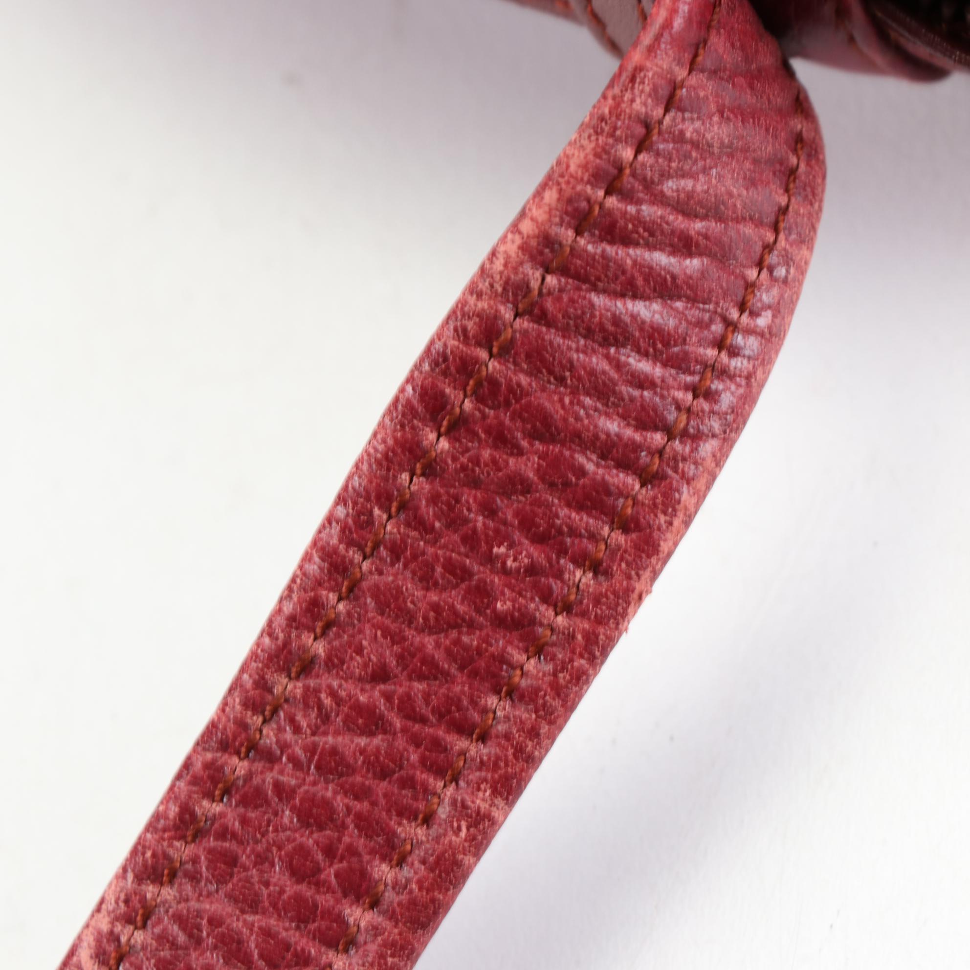 Cartier Must de Cartier Crossbody Bag in Burgundy Leather