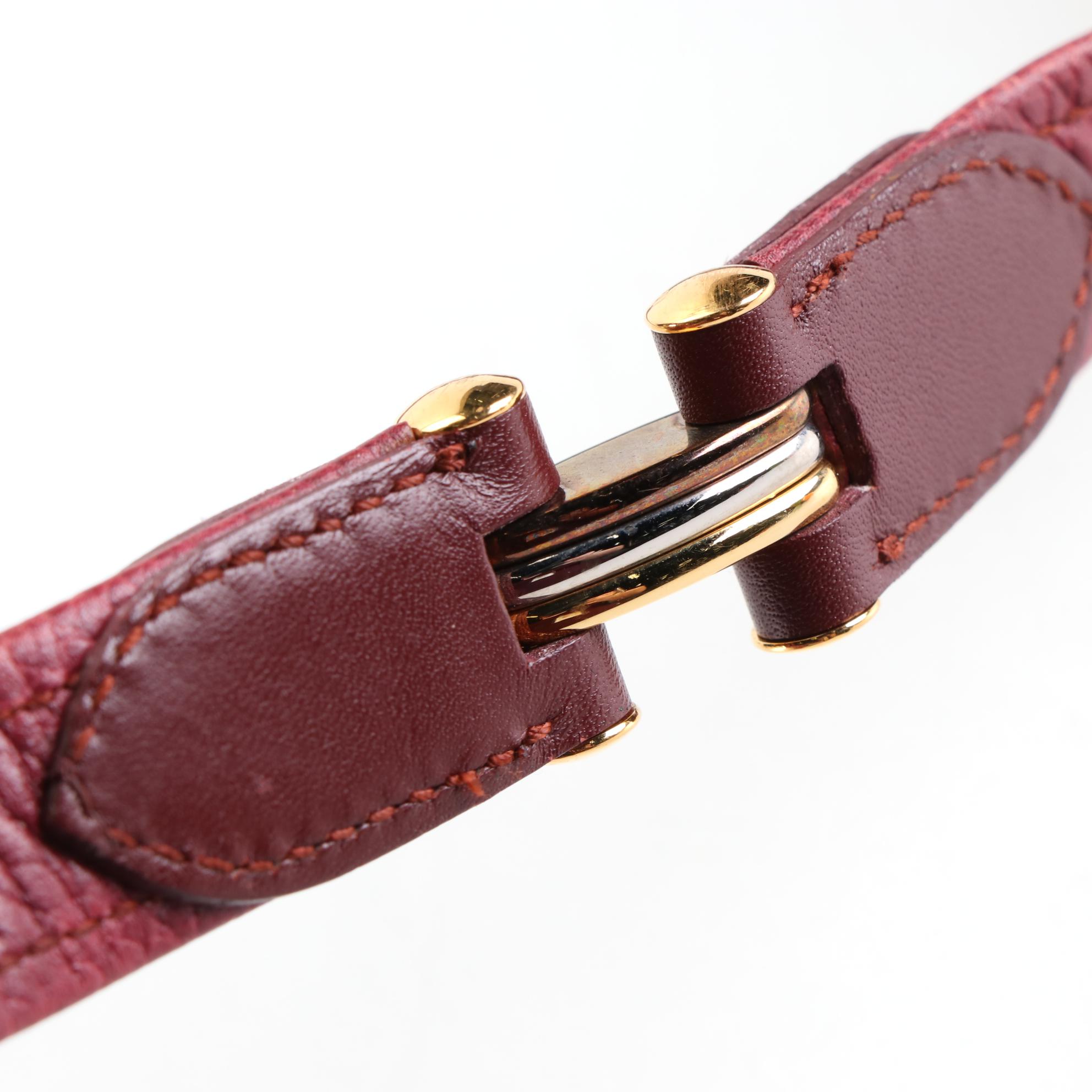 Cartier Must de Cartier Crossbody Bag in Burgundy Leather