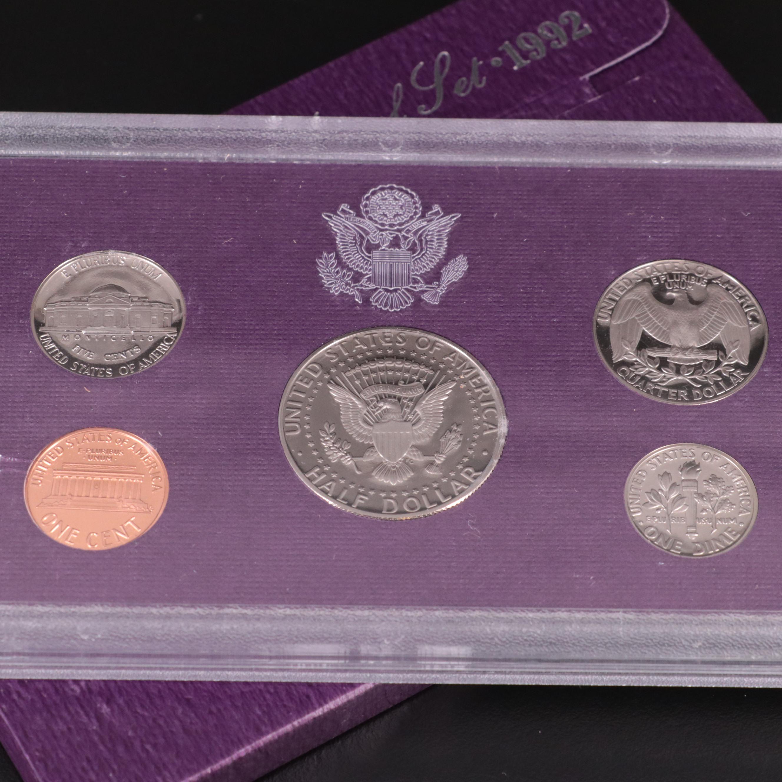 Thirty U.S. Mint Proof Sets, Late 20th Century