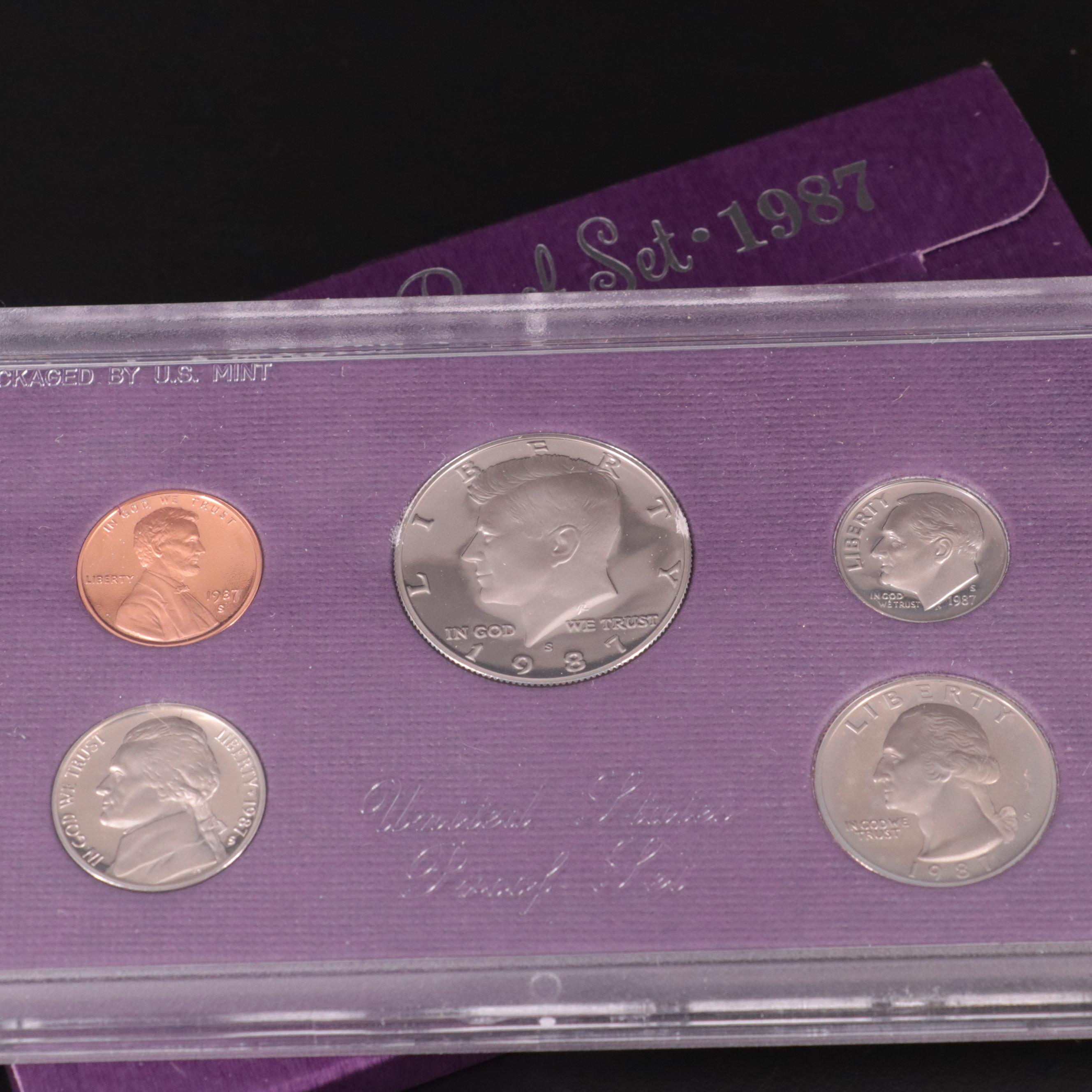 Thirty U.S. Mint Proof Sets, Late 20th Century