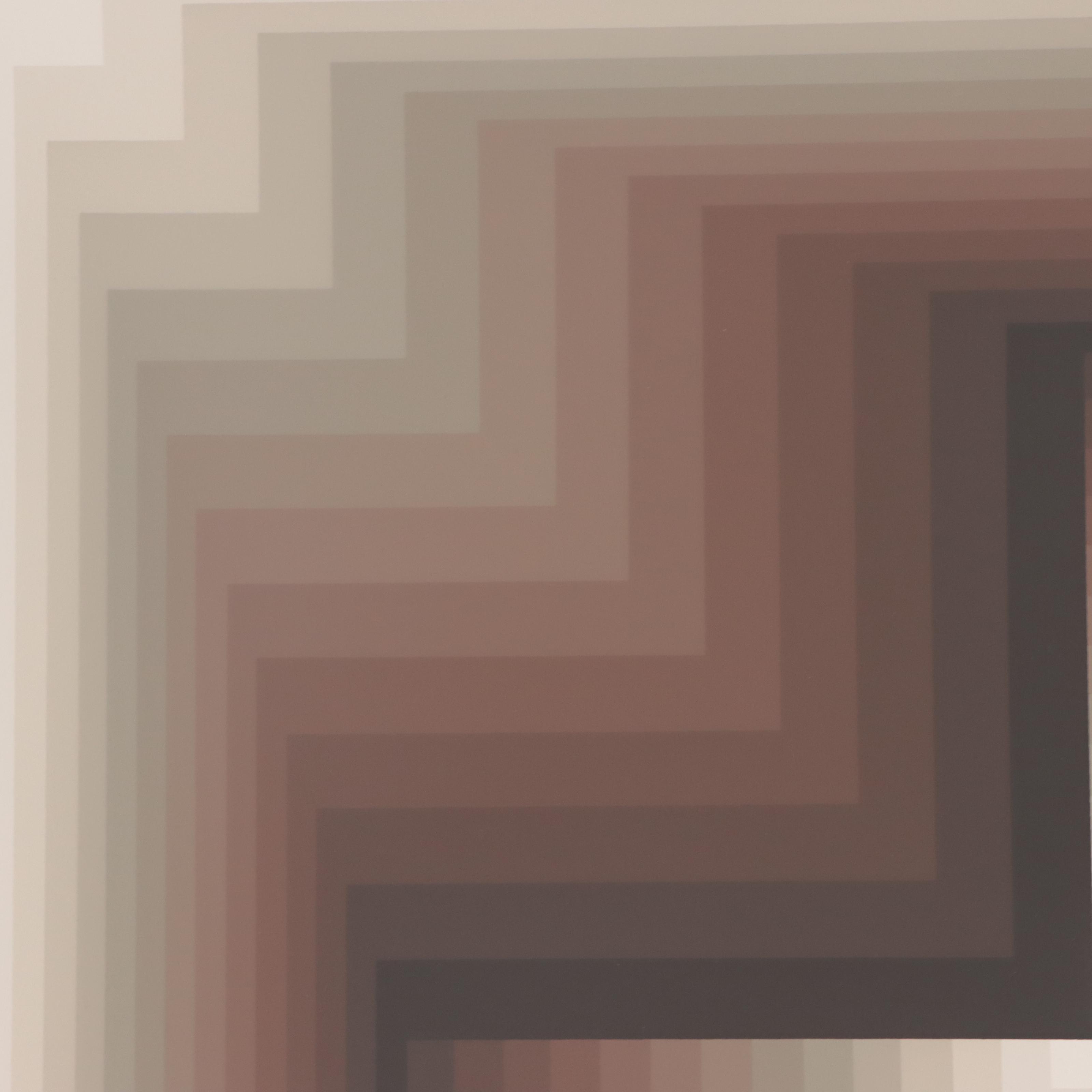 Jurgen Peters Op Art Serigraph "Contraction," 1981