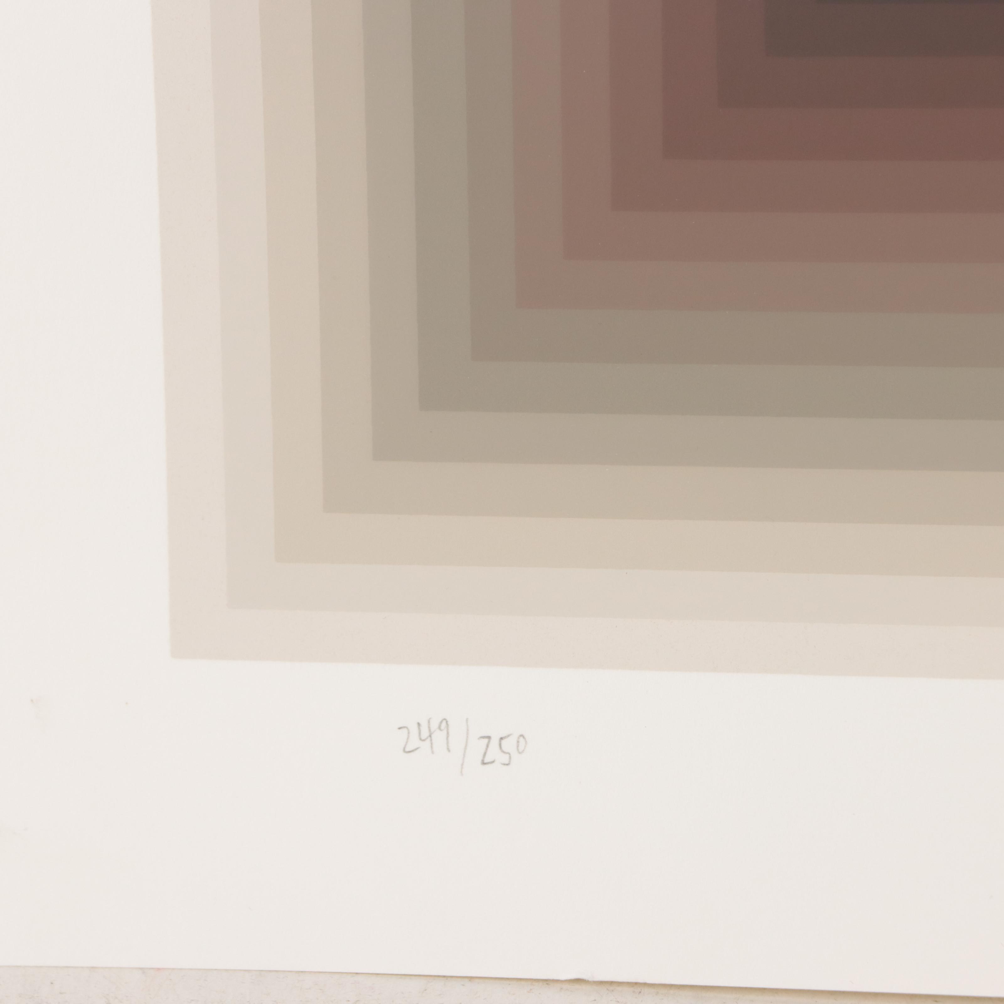 Jurgen Peters Op Art Serigraph "Contraction," 1981