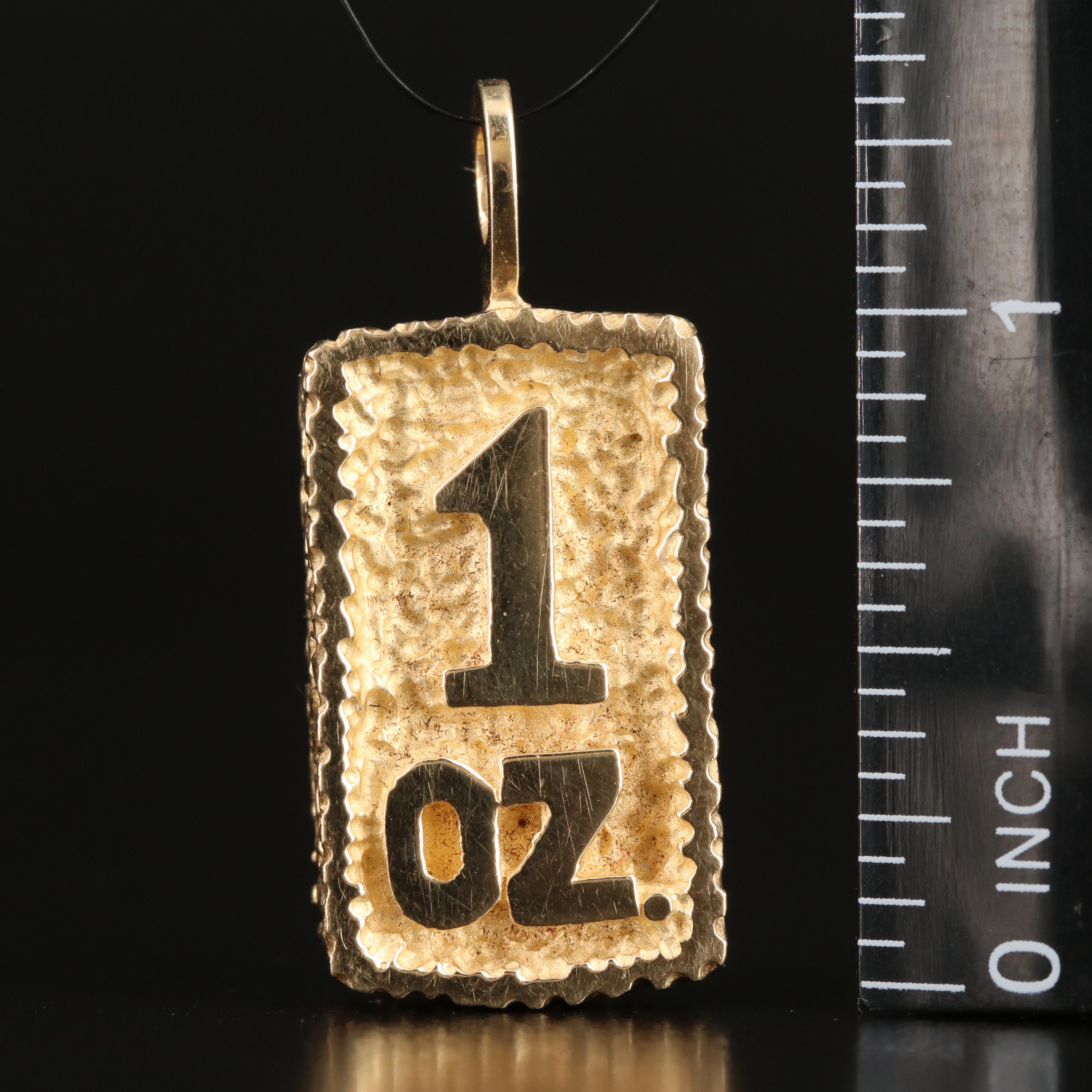 14K 1 OZ. Pendant