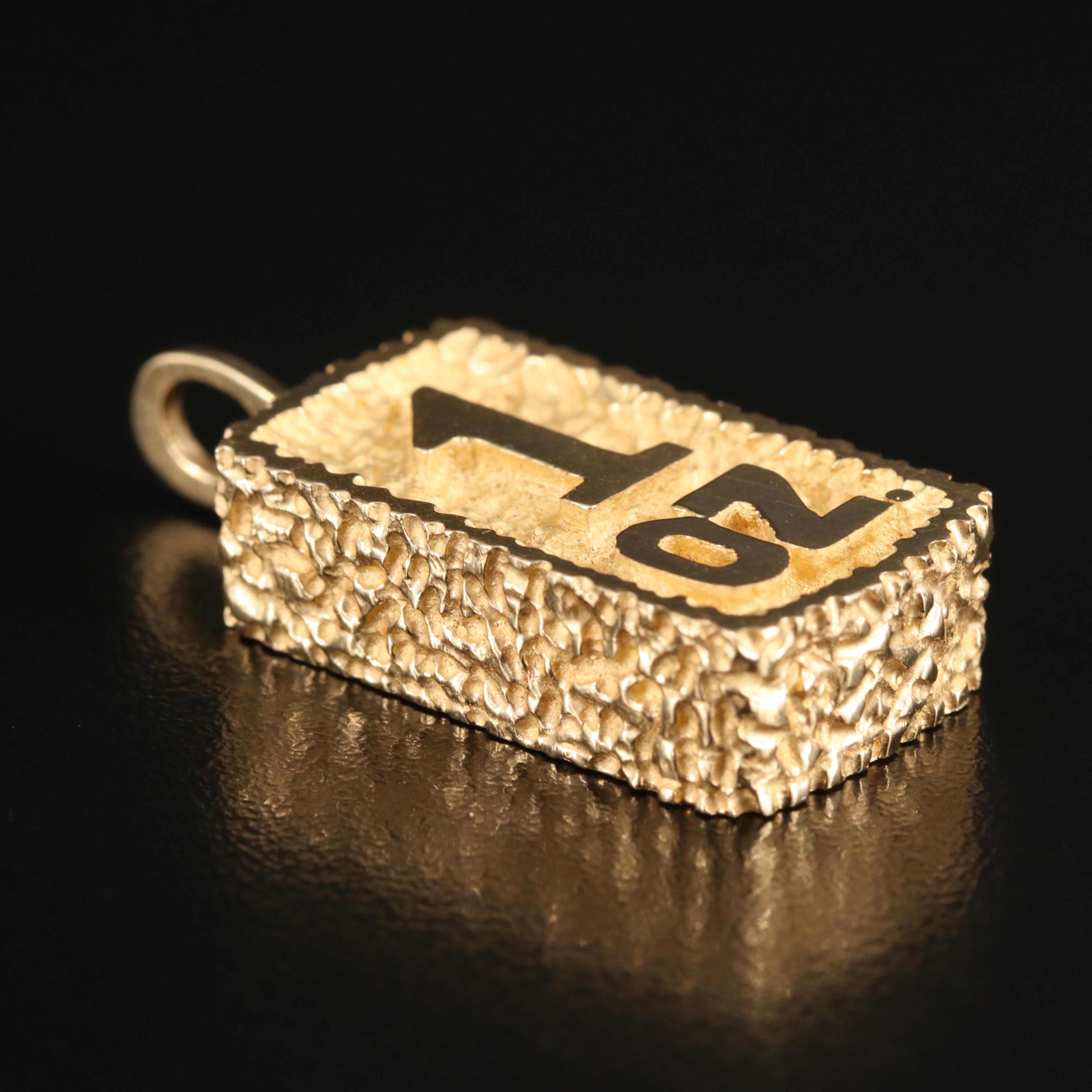 14K 1 OZ. Pendant