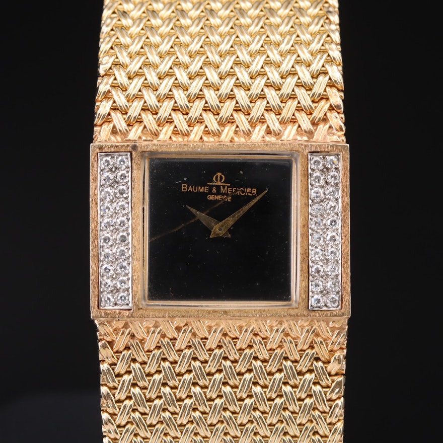 Baume & Mercier 14K Diamond Wristwatch