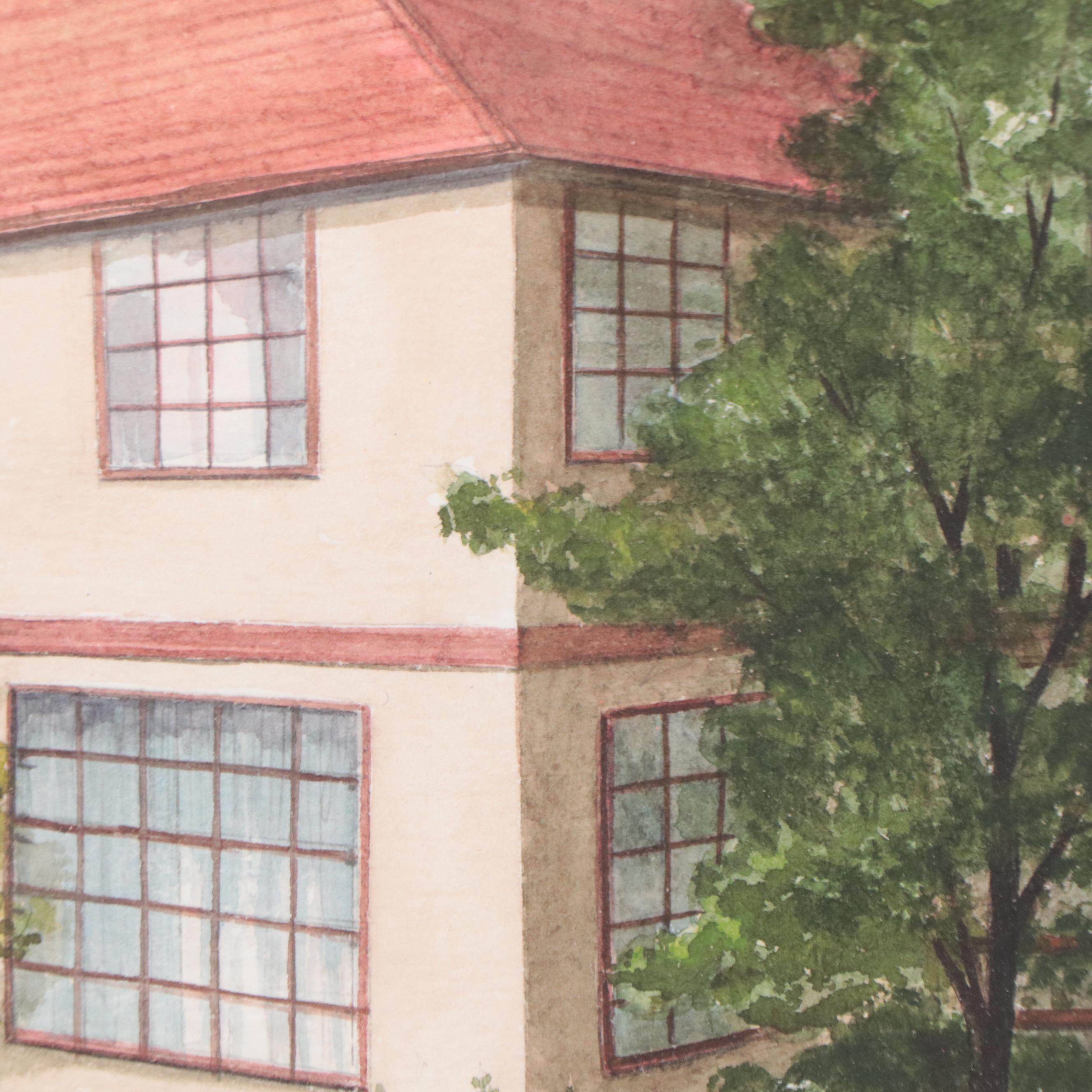 Watercolor Painting of House, 1983