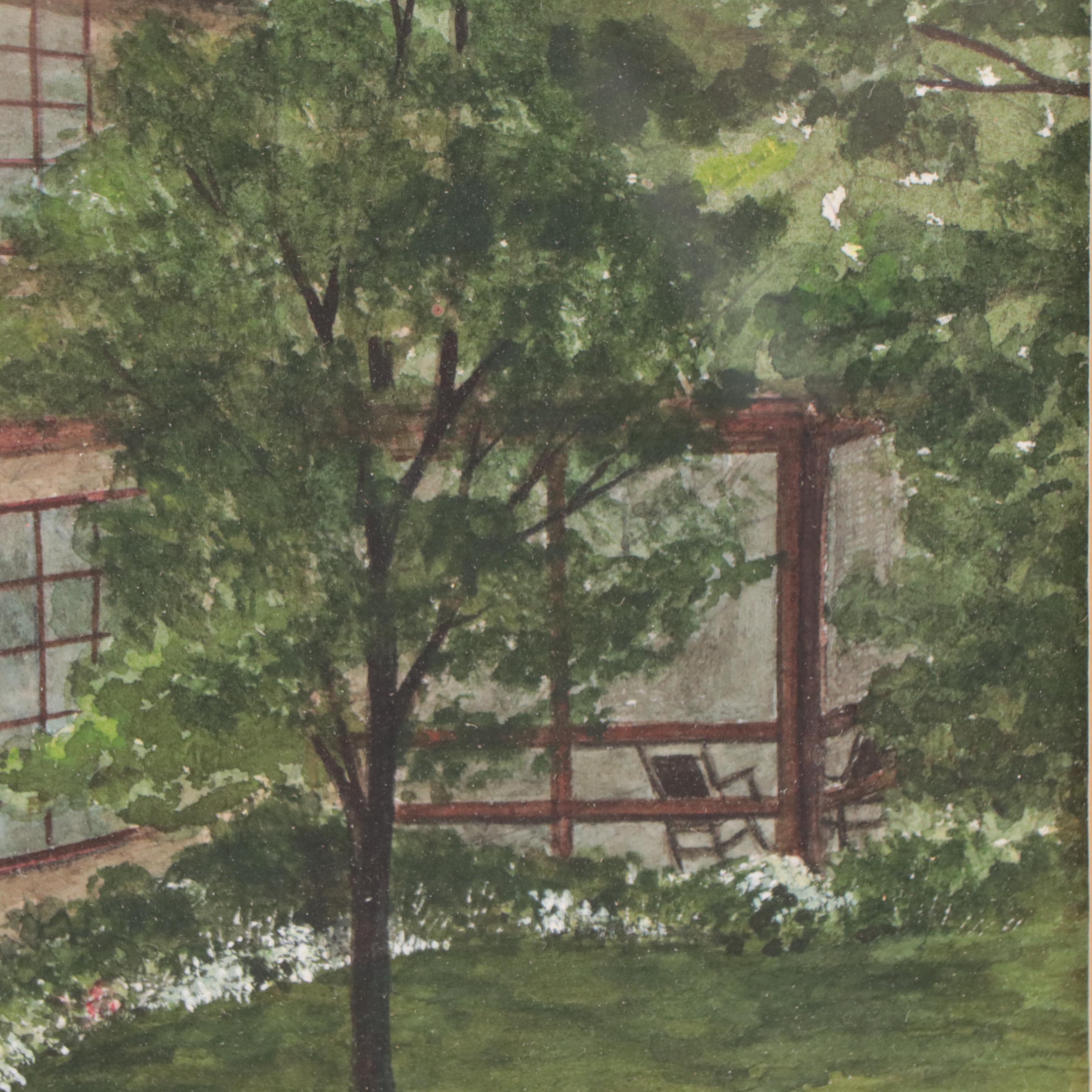 Watercolor Painting of House, 1983