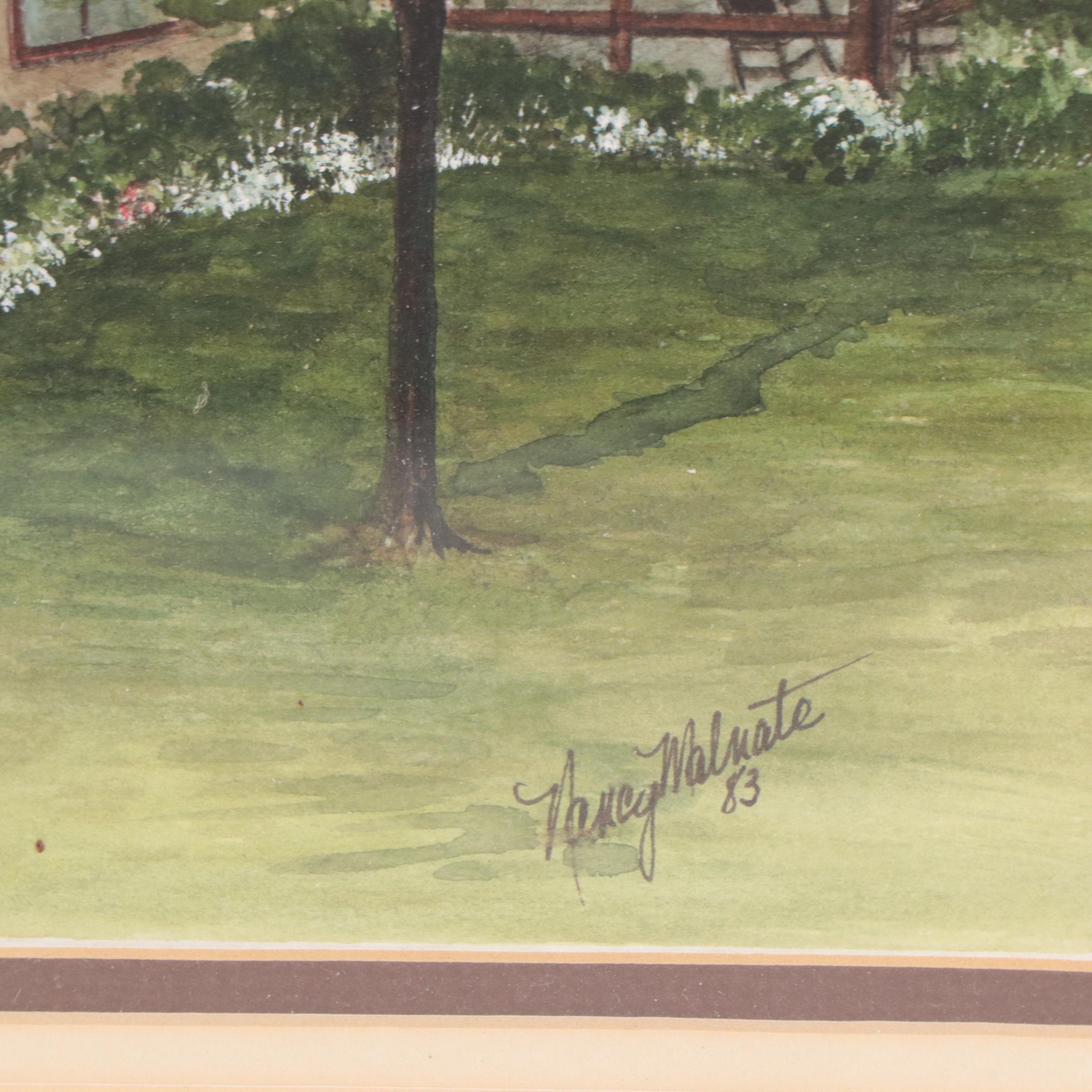 Watercolor Painting of House, 1983