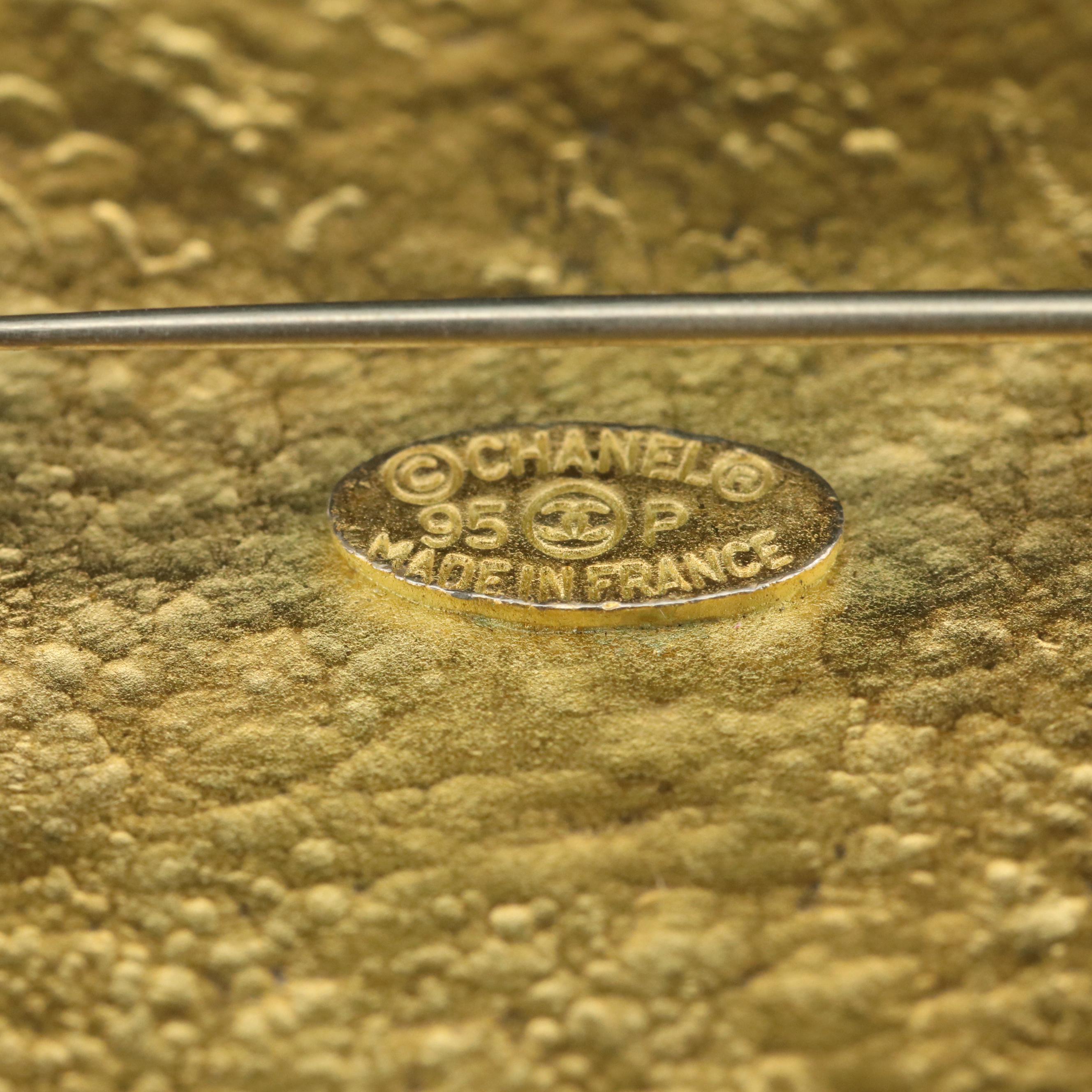 Chanel CC Logo Circle Brooch