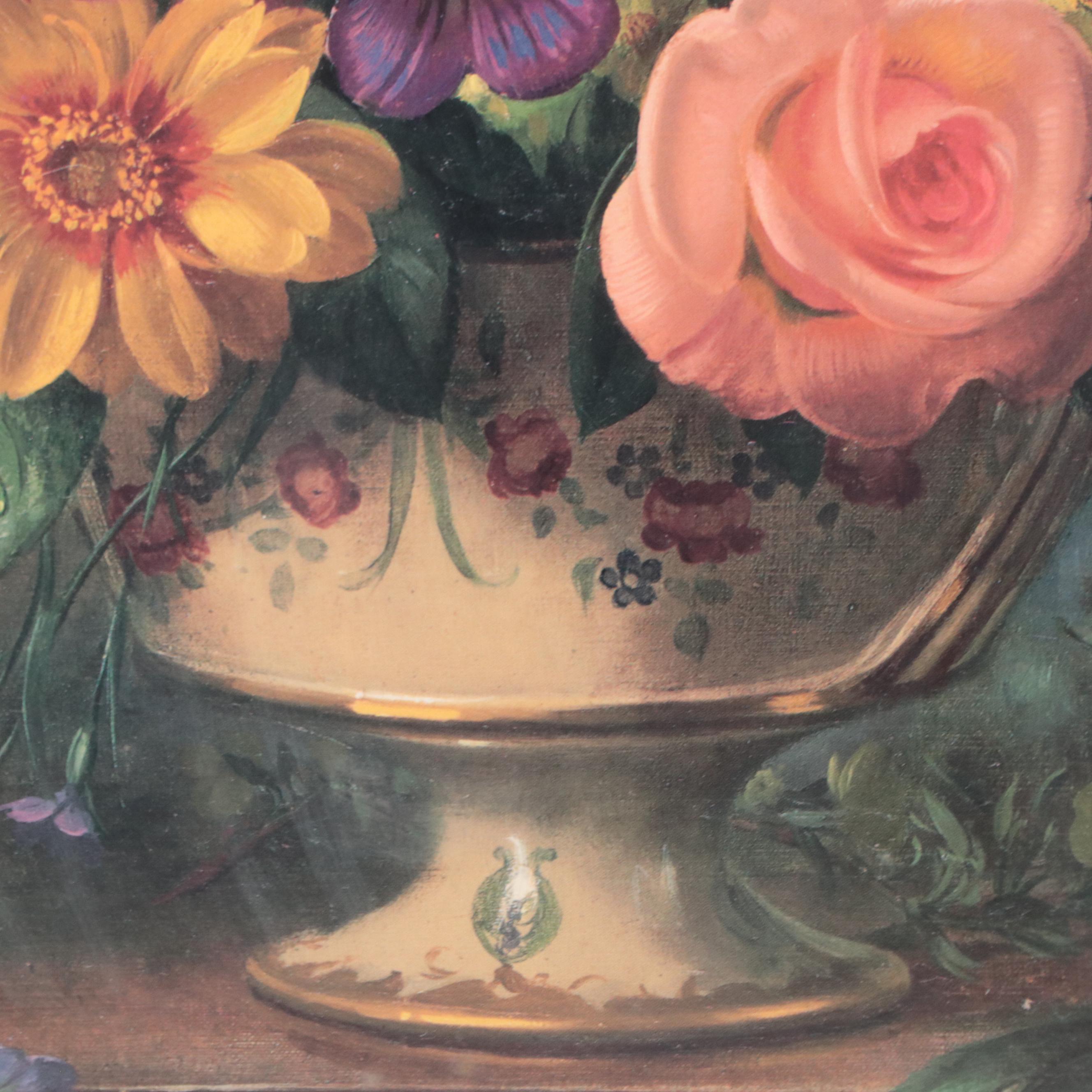 Albert Williams Offset Lithograph of Floral Still Life