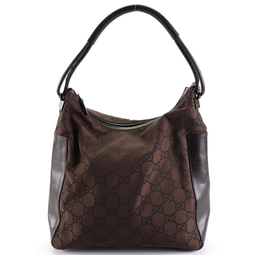 Gucci Hobo Bag in Brown GG Canvas and Leather