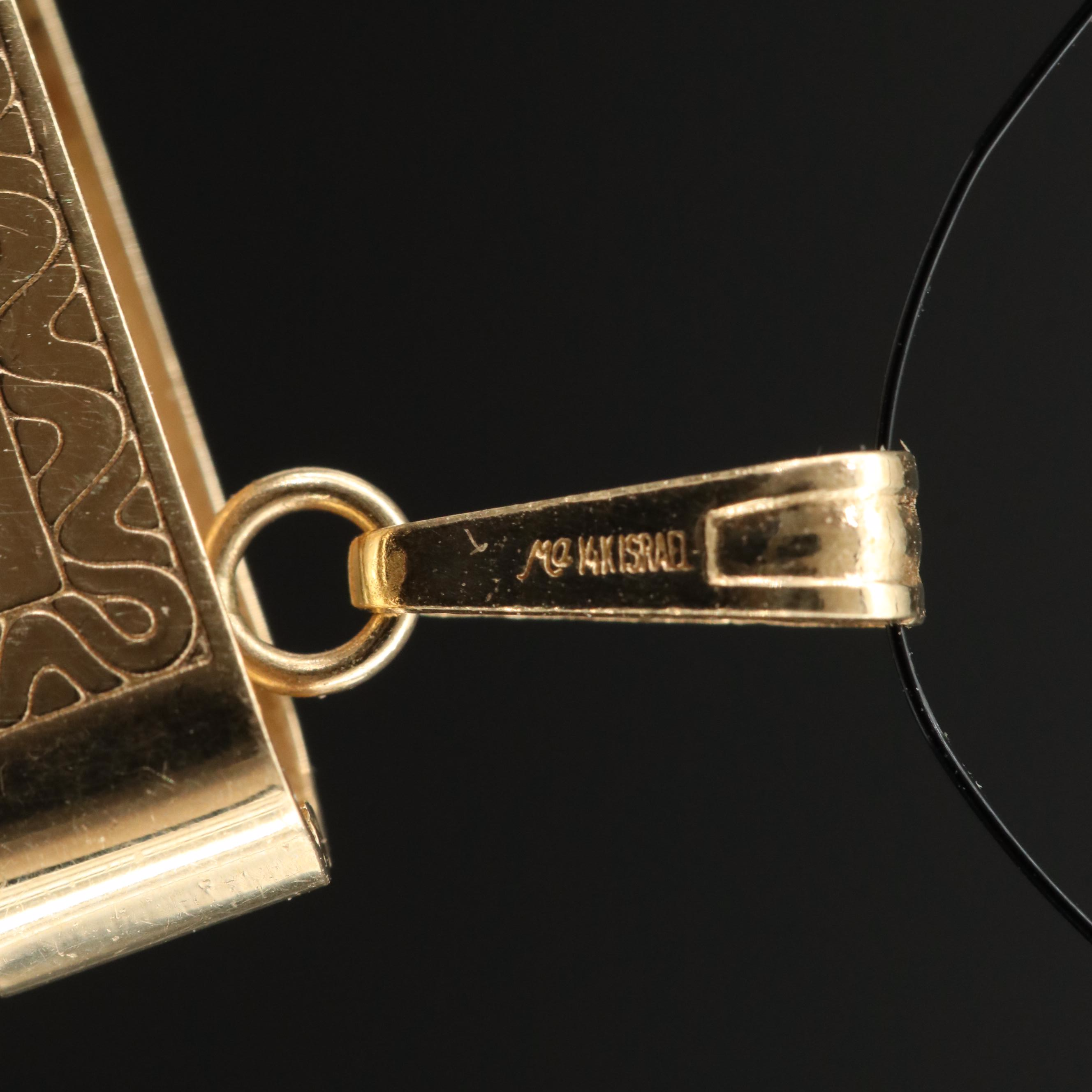 Vintage 14K Holy Bible Pendant