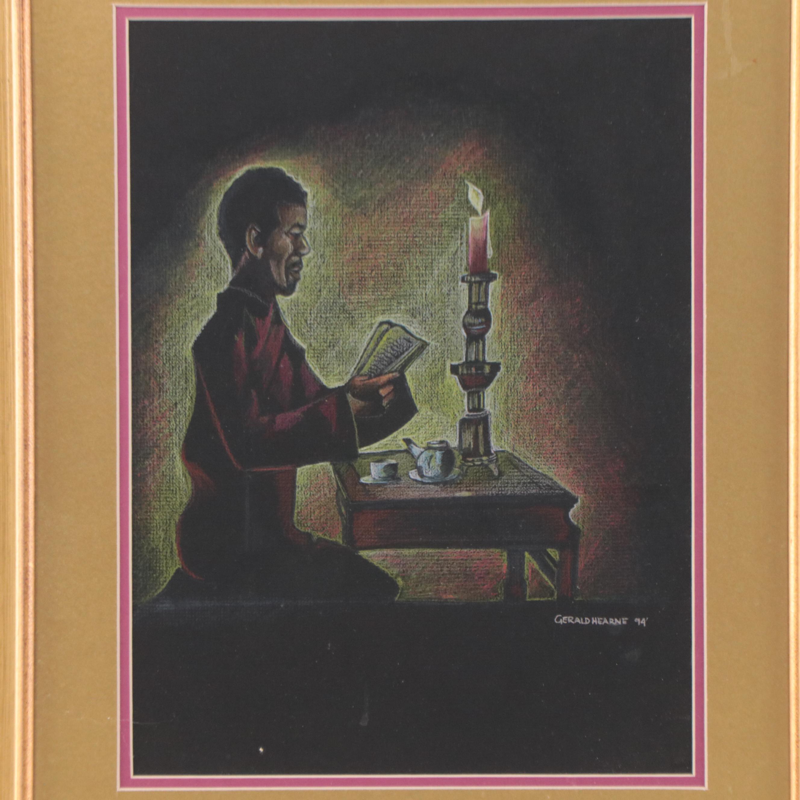 Gerald Hearne Pastel Drawing of Figure, 1994