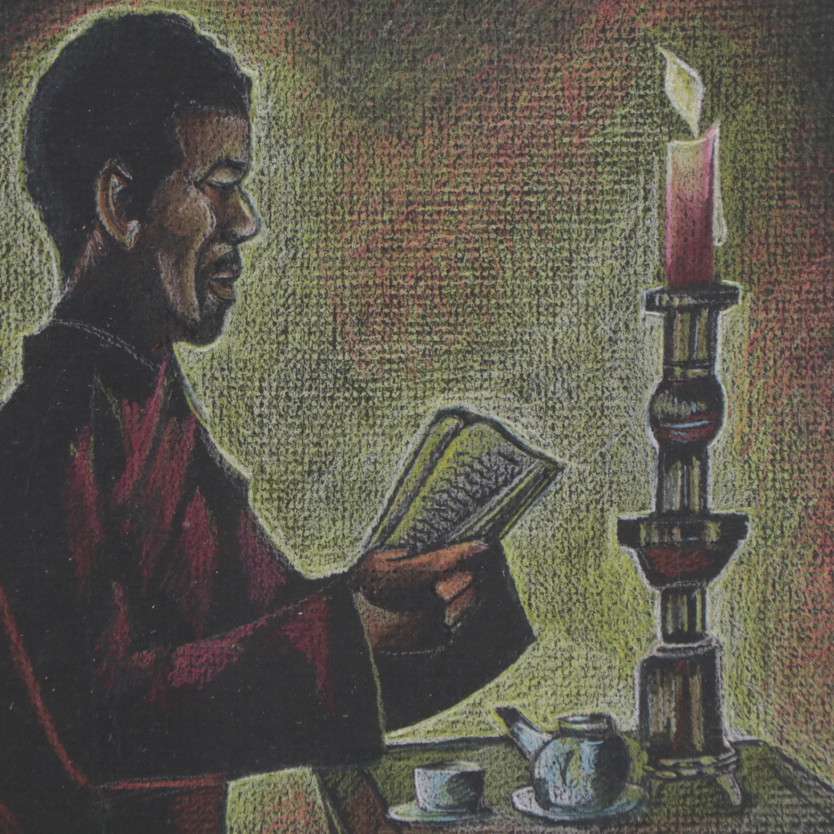 Gerald Hearne Pastel Drawing of Figure, 1994