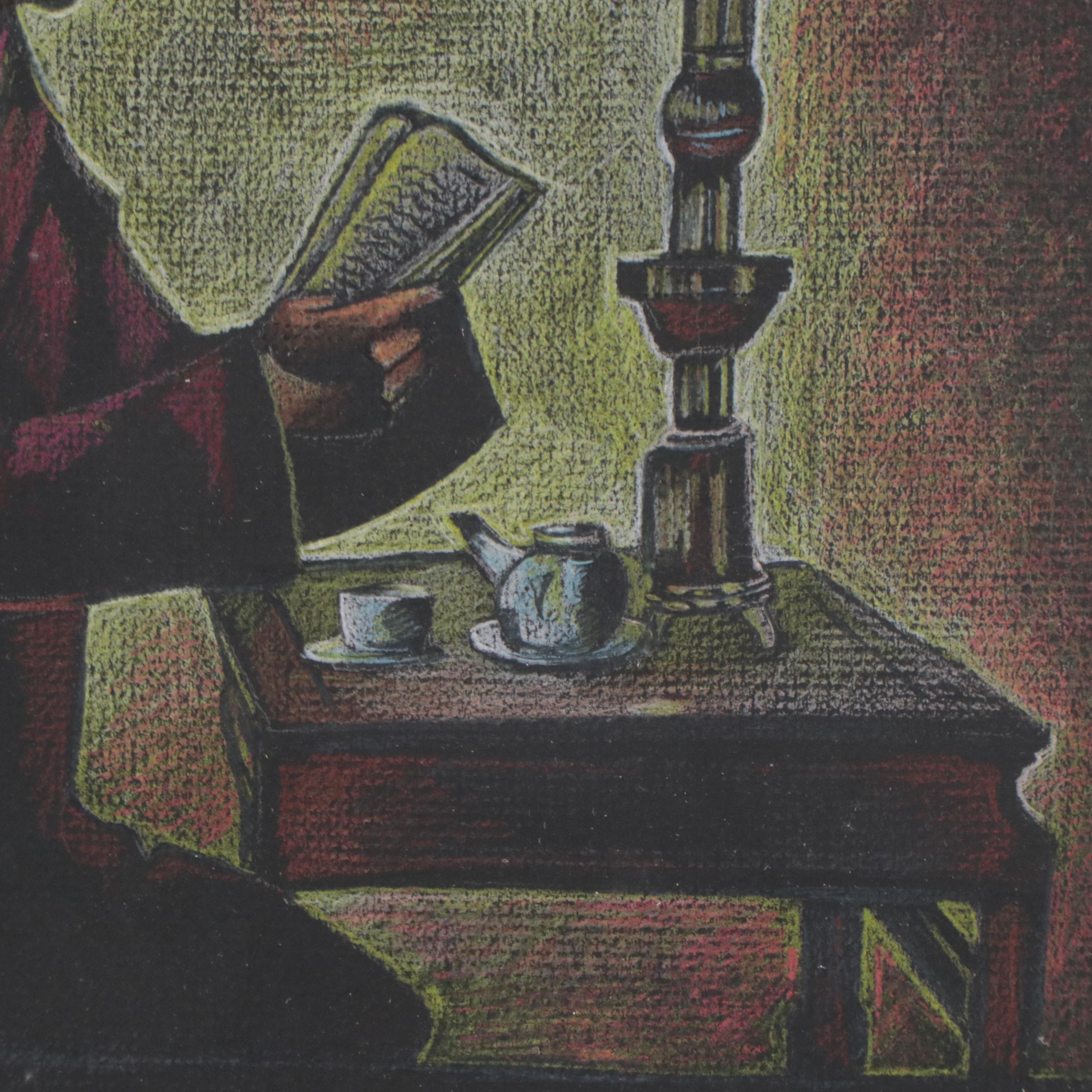 Gerald Hearne Pastel Drawing of Figure, 1994