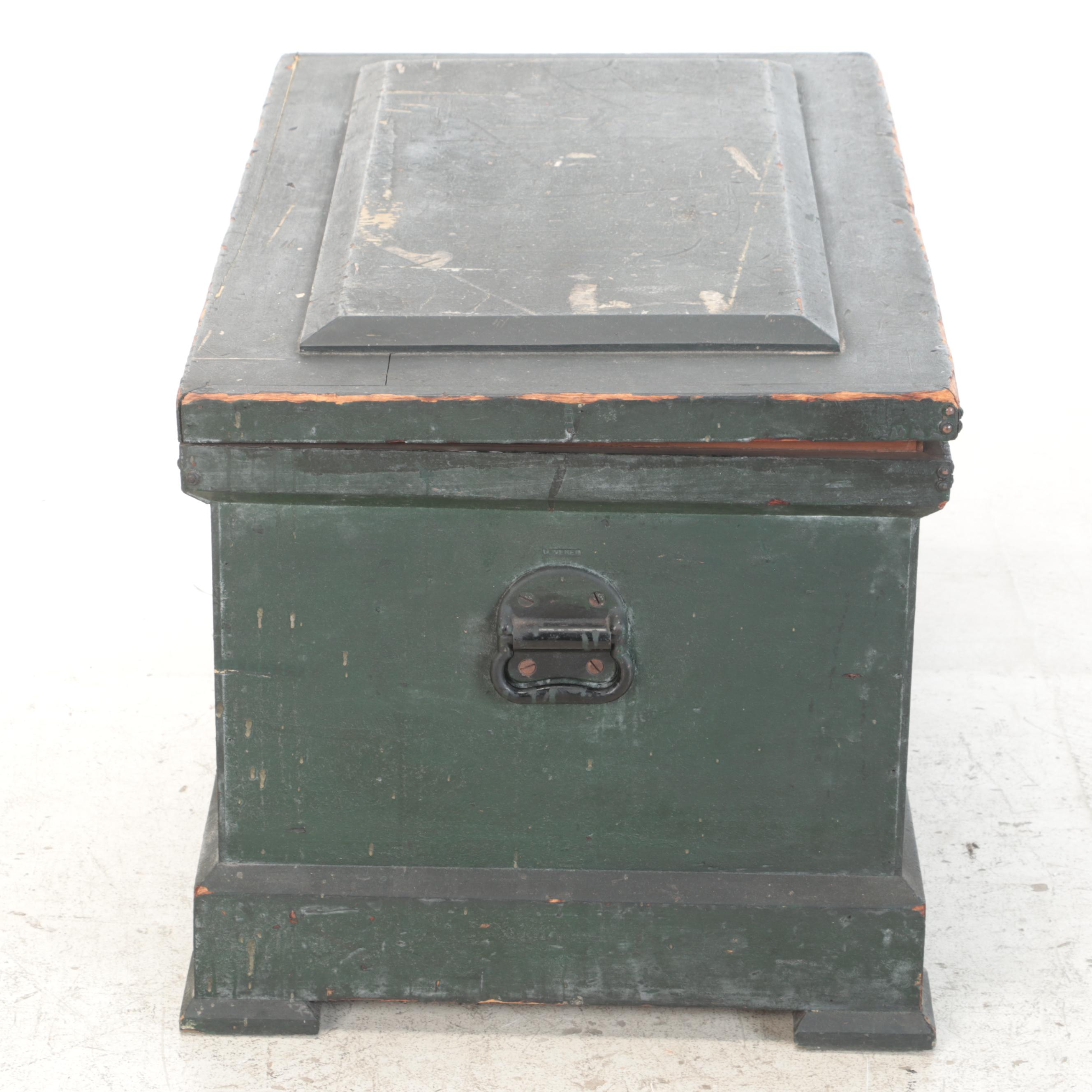 Victorian Painted Pine Tool Chest, Late 19th Century