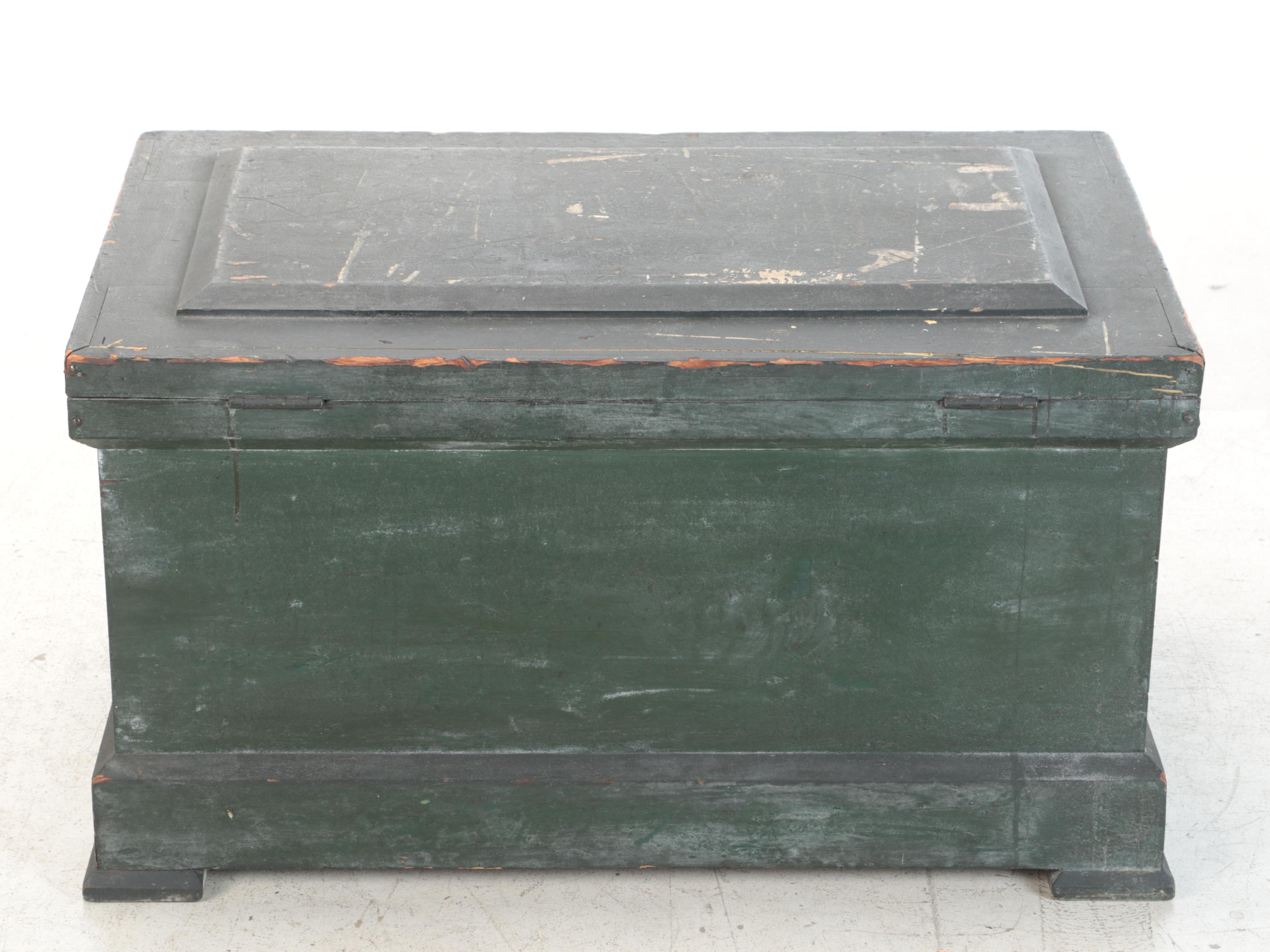 Victorian Painted Pine Tool Chest, Late 19th Century