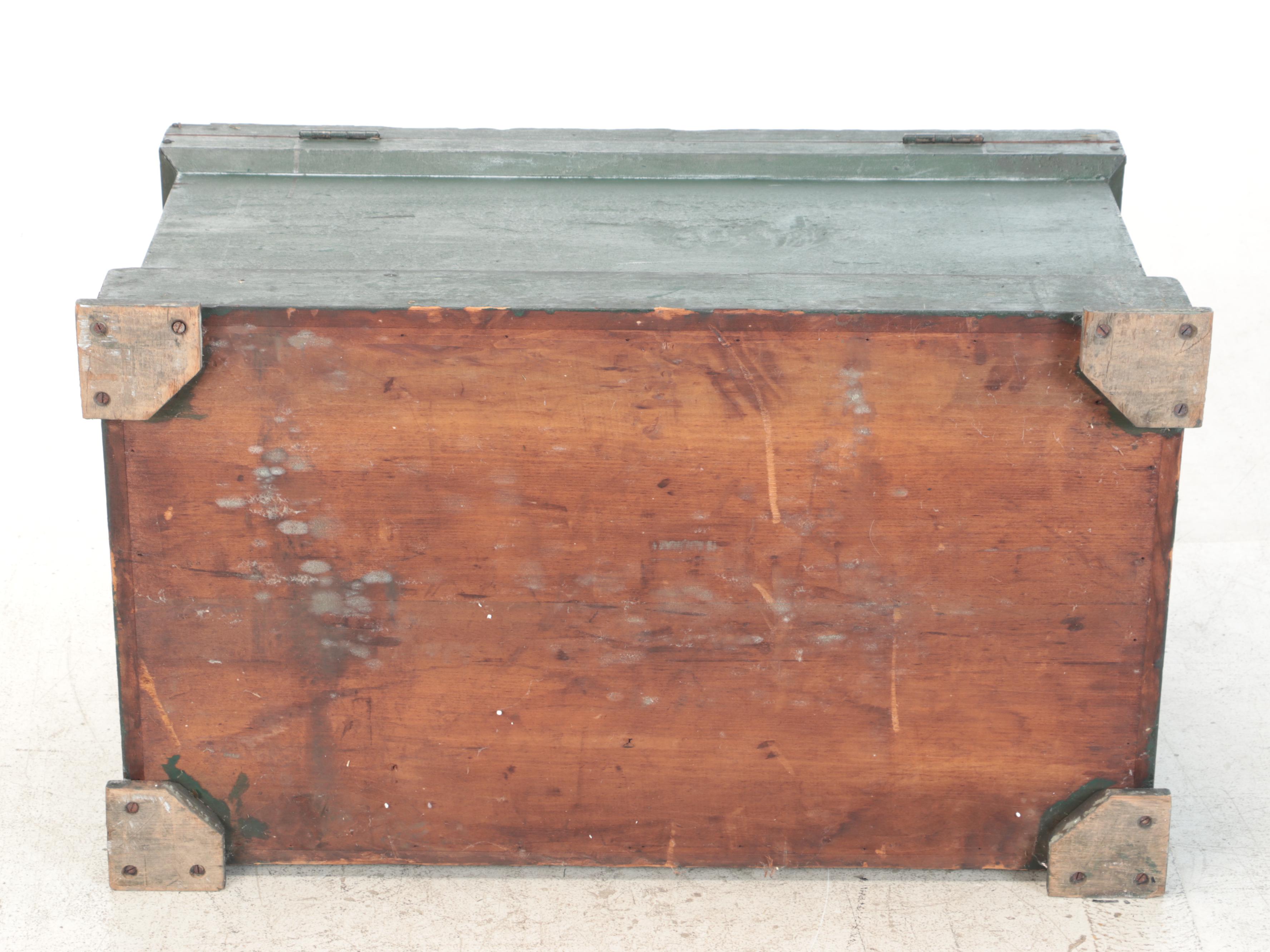 Victorian Painted Pine Tool Chest, Late 19th Century
