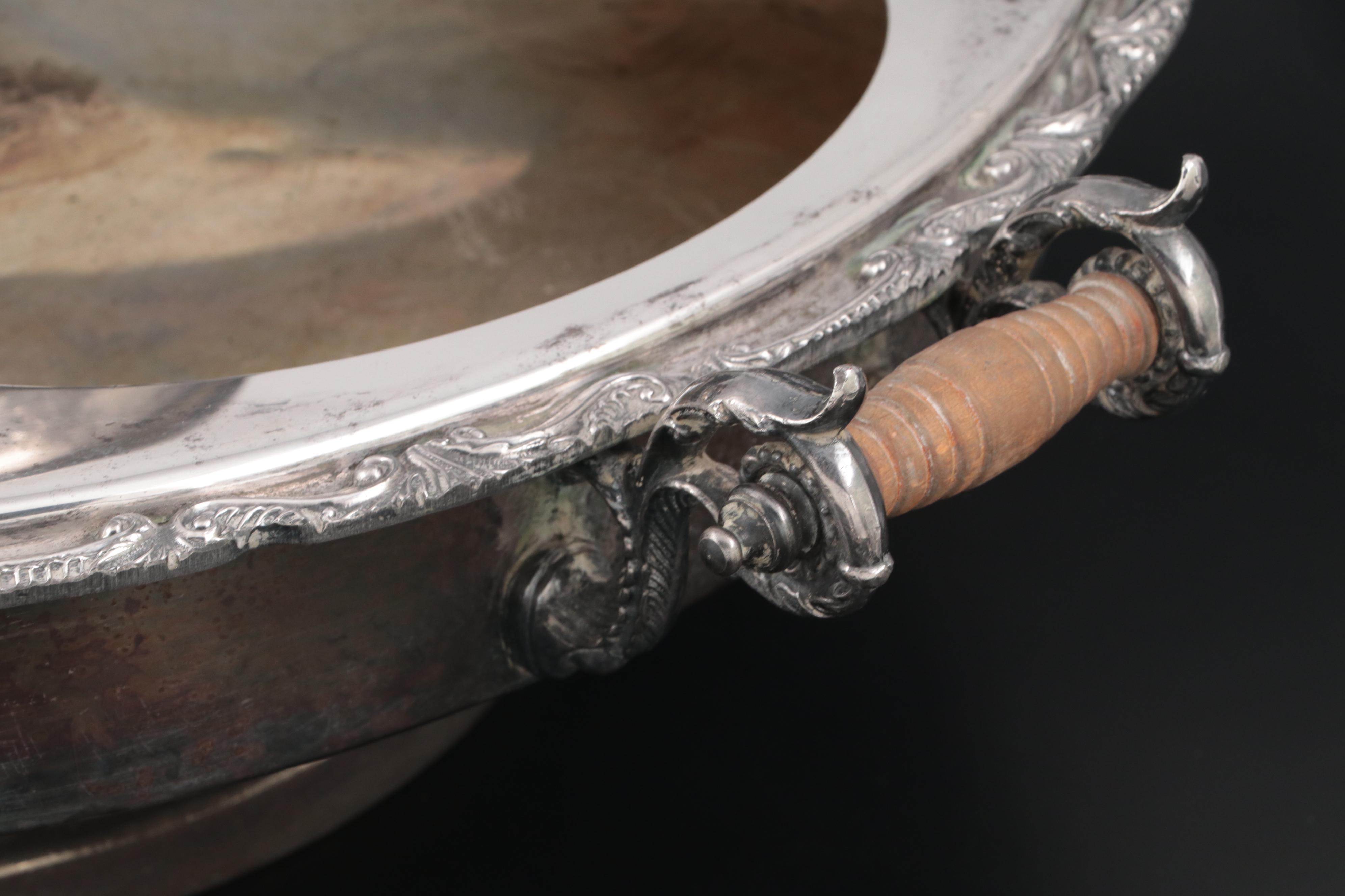 Goldsmith & Silversmith Co. Silver Plate Buffet Lazy Susan, Early to Mid 20th C.