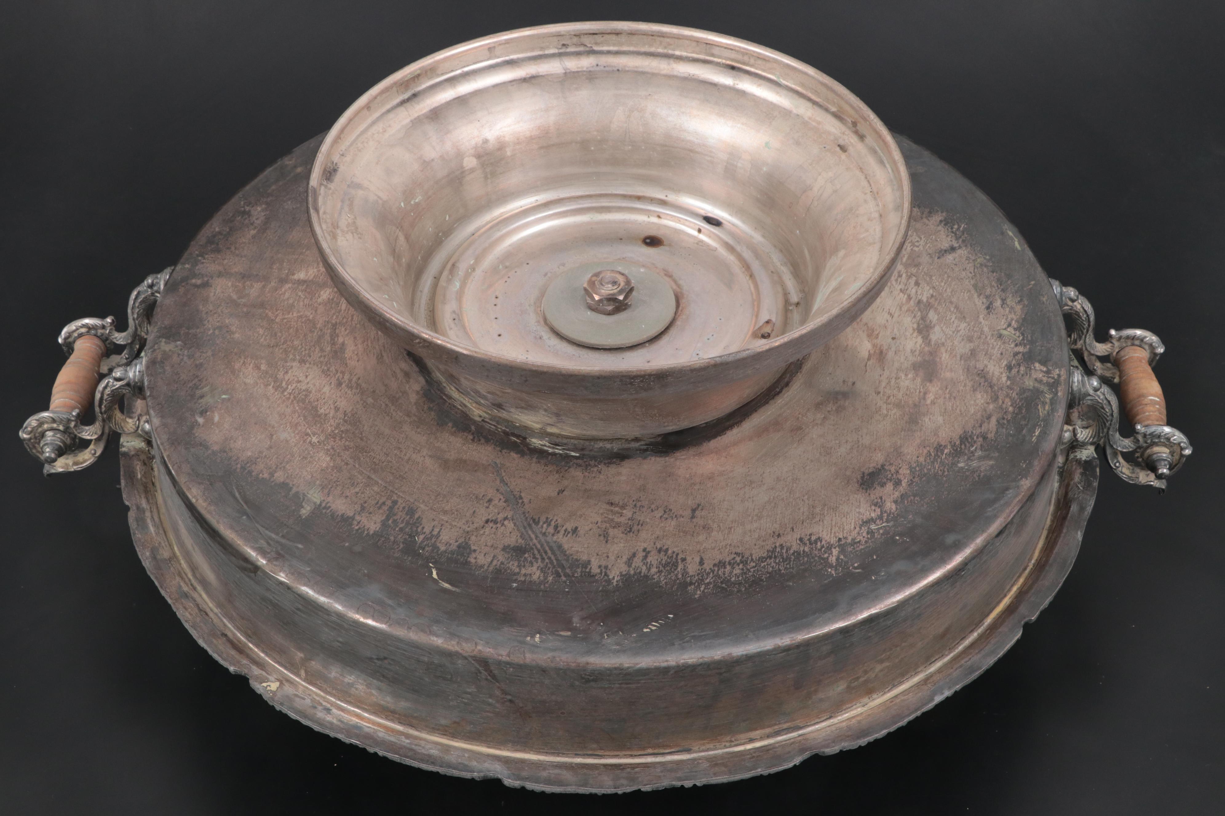 Goldsmith & Silversmith Co. Silver Plate Buffet Lazy Susan, Early to Mid 20th C.