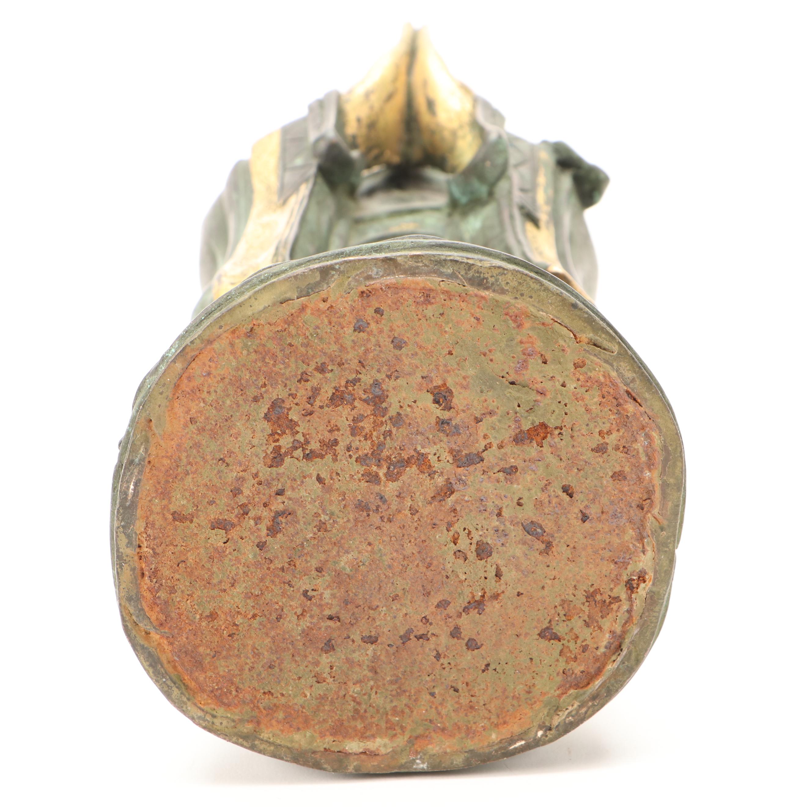 Chinese Parcel Gilt Bronze of a Luohan