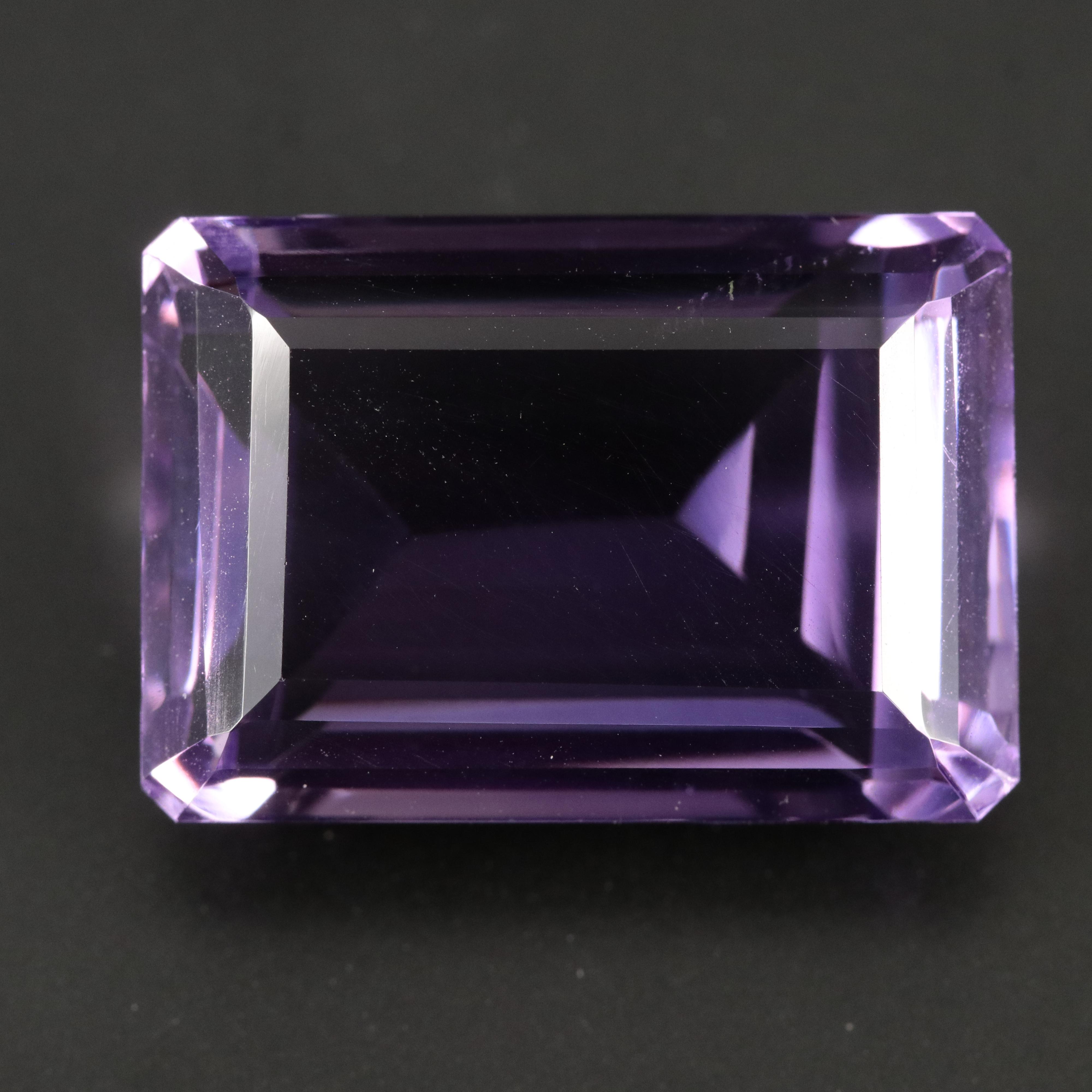 Loose 36.09 CT Cut Corner Rectangular Faceted Stone