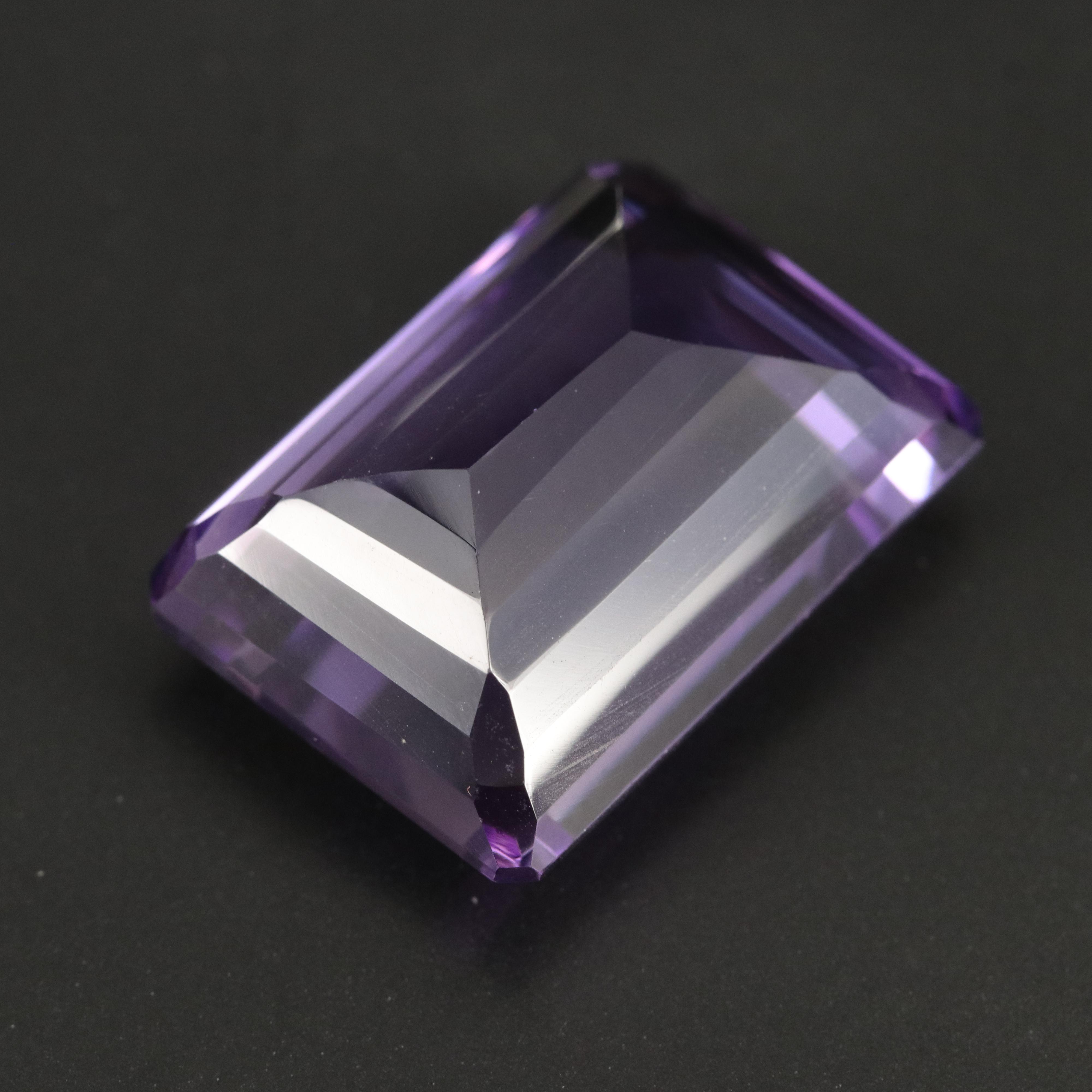 Loose 36.09 CT Cut Corner Rectangular Faceted Stone